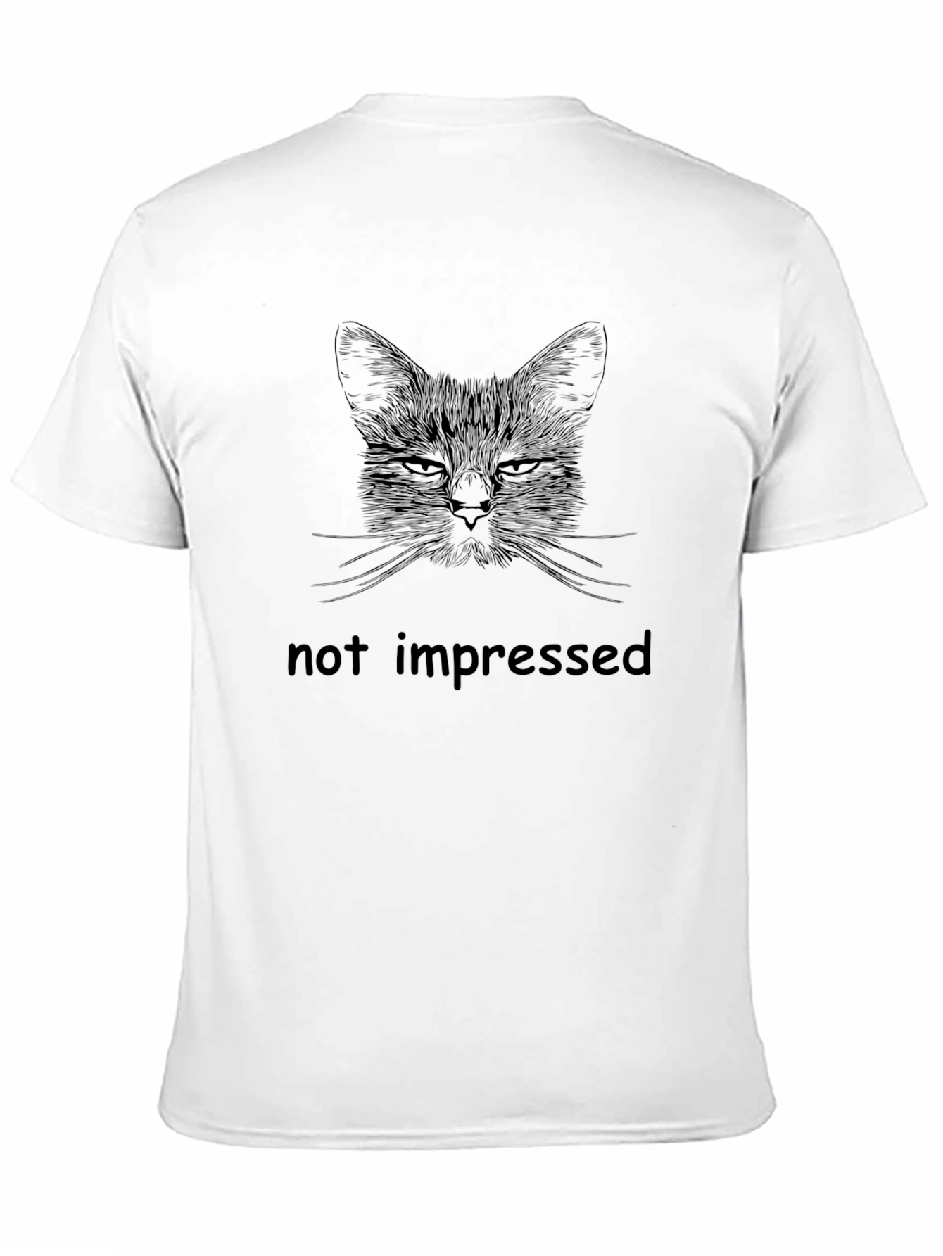 Unimpressed Cat Graphic Tee - Mens Black T-Shirt