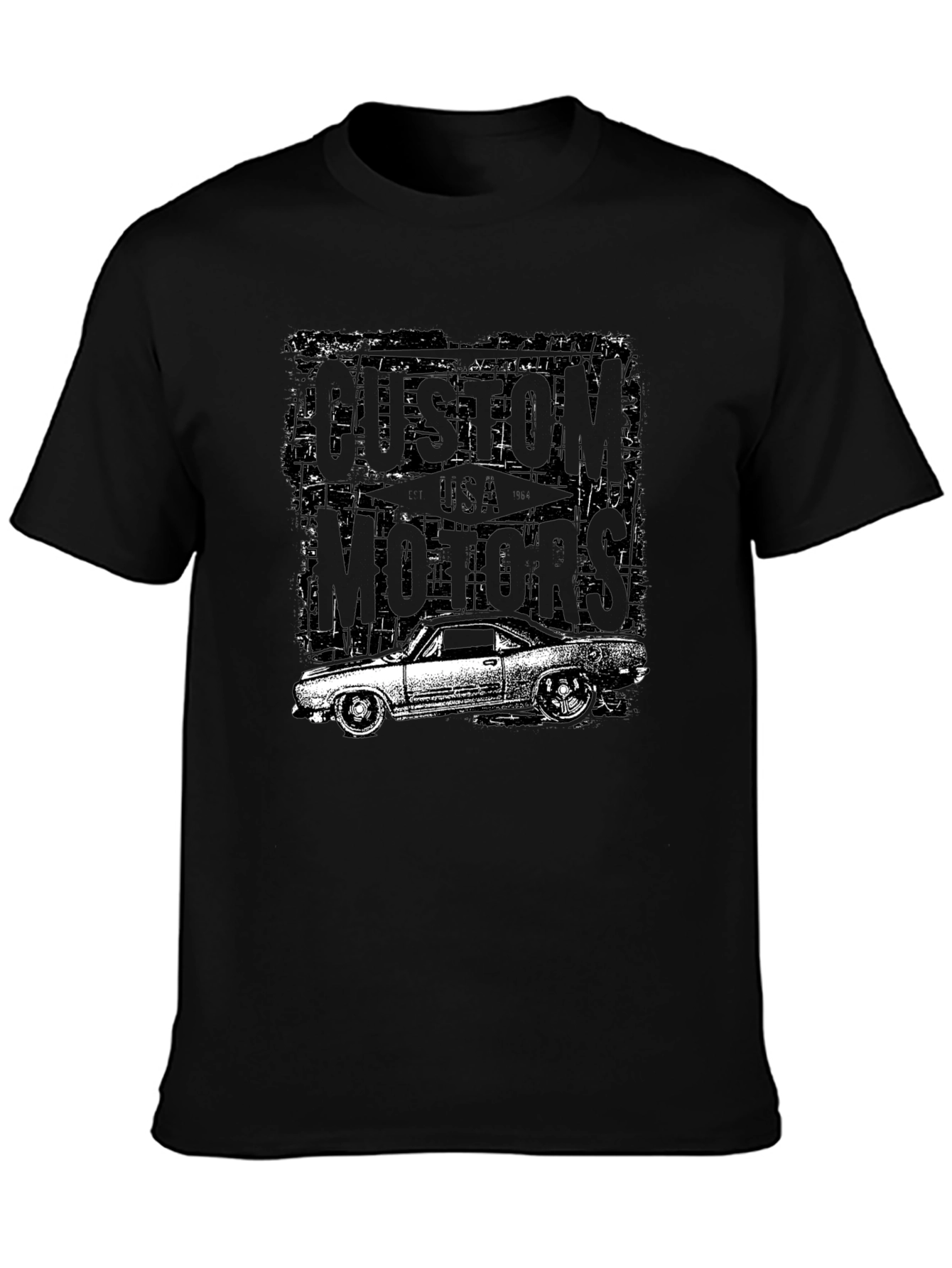 Custom Motors Black Graphic T-Shirt