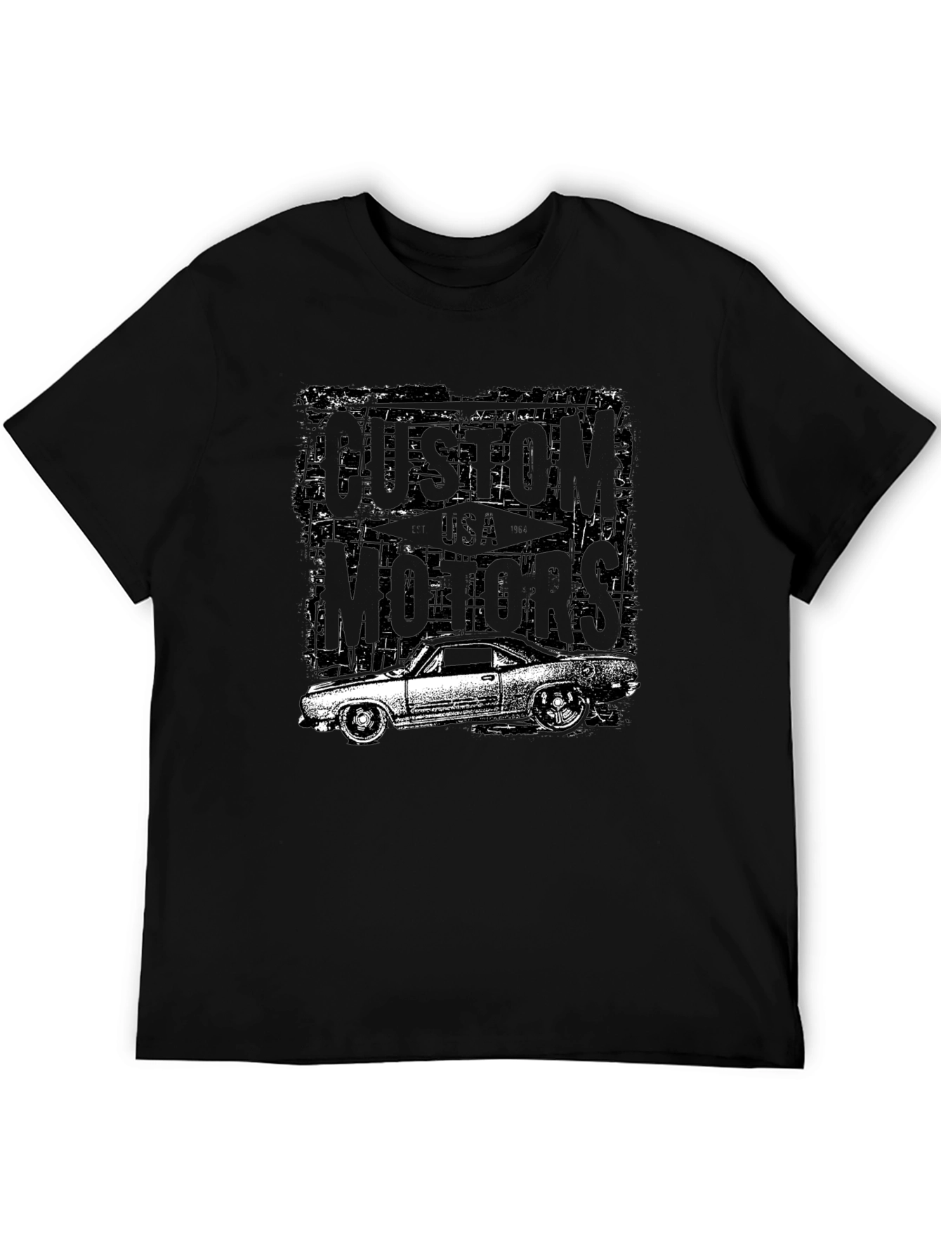 Custom Motors Black Graphic T-Shirt