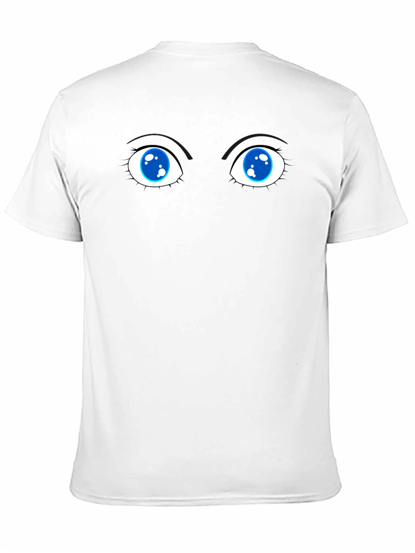 Whimsical Eyes Graphic Tee - Black Cotton Blend