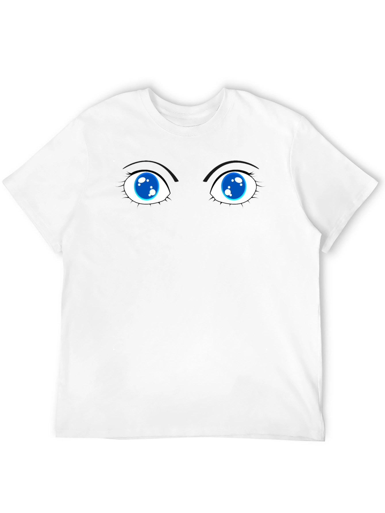 Whimsical Eyes Graphic Tee - Black Cotton Blend