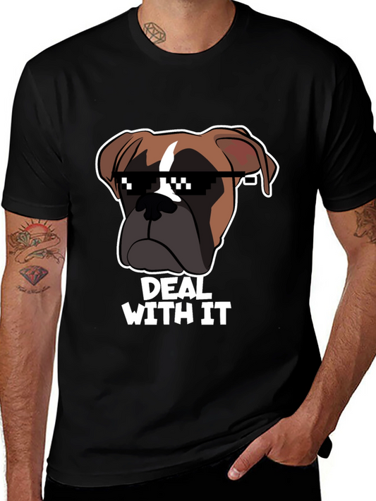 Deal With It Dog T-Shirt | Funny Dog Meme Tee | Cool Dog Graphic Shirt | Dog Lover Gift | Free Shipping $50+