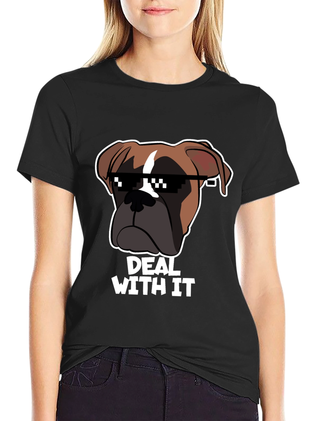 Deal With It Dog T-Shirt | Funny Dog Meme Tee | Cool Dog Graphic Shirt | Dog Lover Gift | Free Shipping $50+