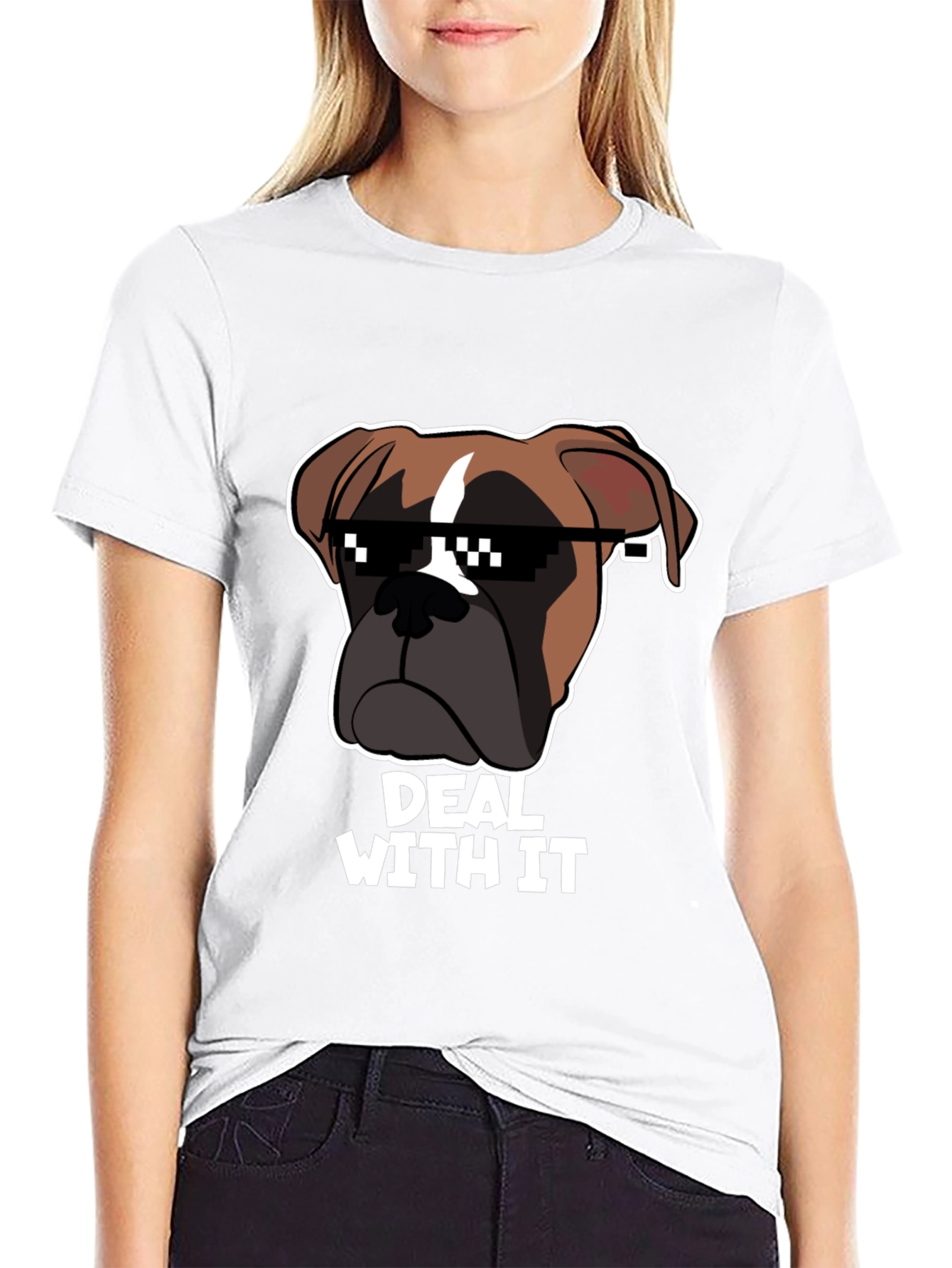 Deal With It Dog T-Shirt | Funny Dog Meme Tee | Cool Dog Graphic Shirt | Dog Lover Gift | Free Shipping $50+