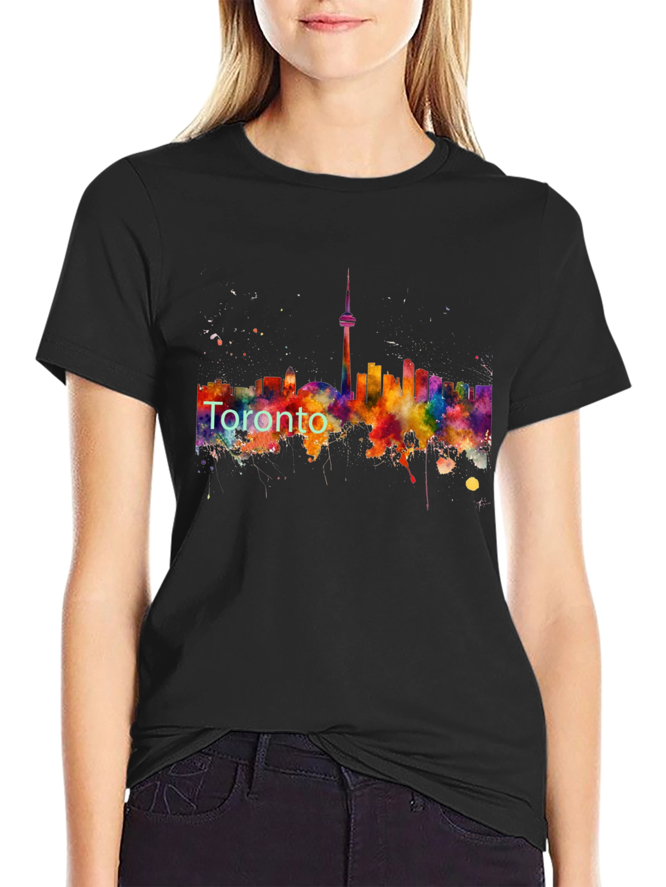 Toronto Skyline Black T-Shirt