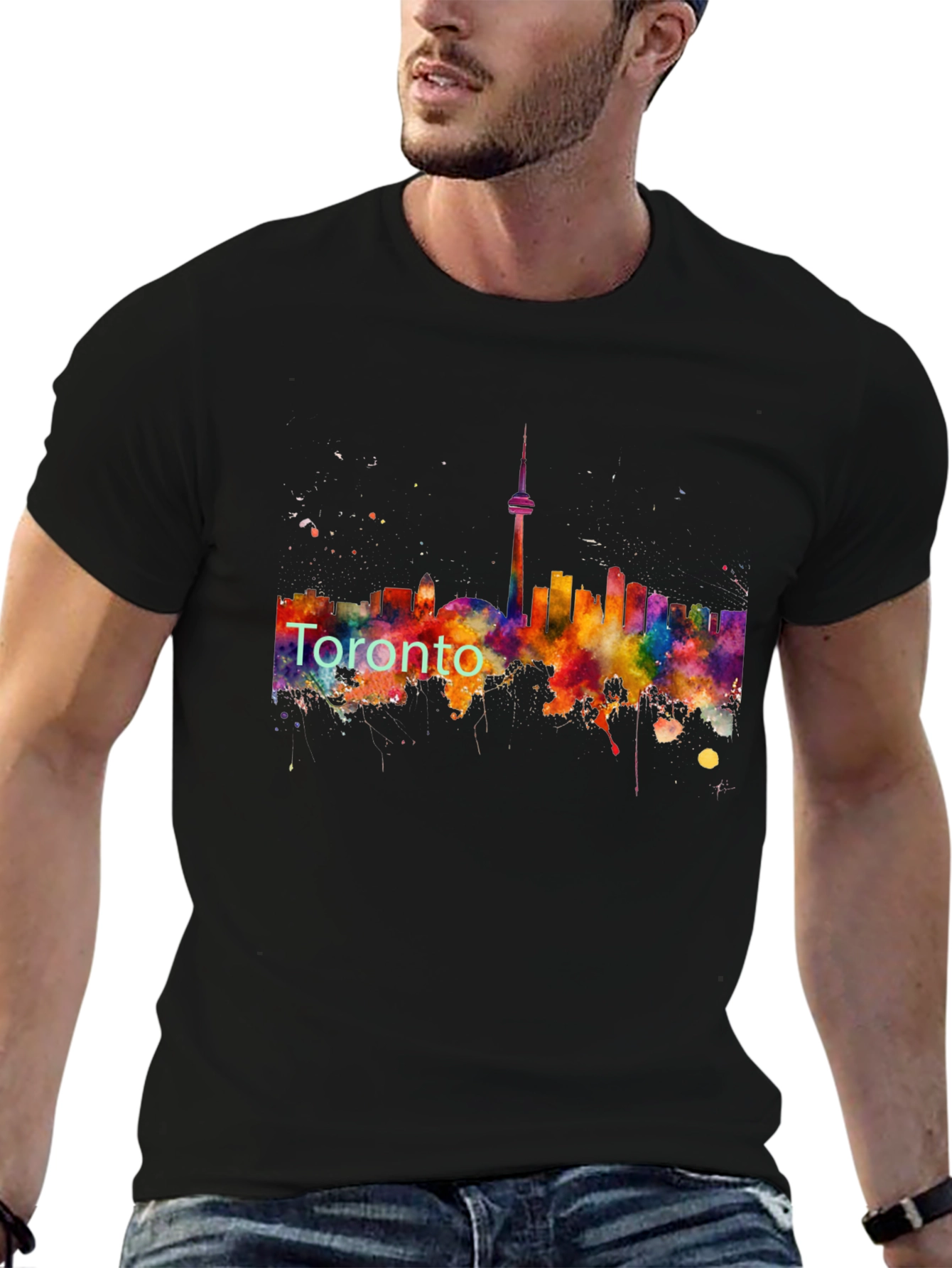 Toronto Skyline Black T-Shirt