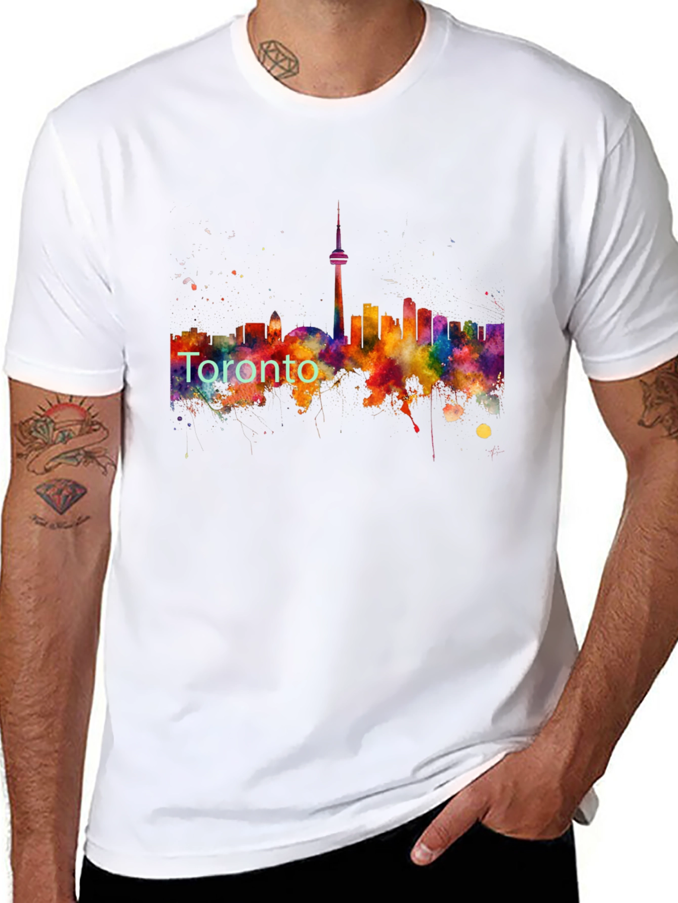 Toronto Skyline Black T-Shirt