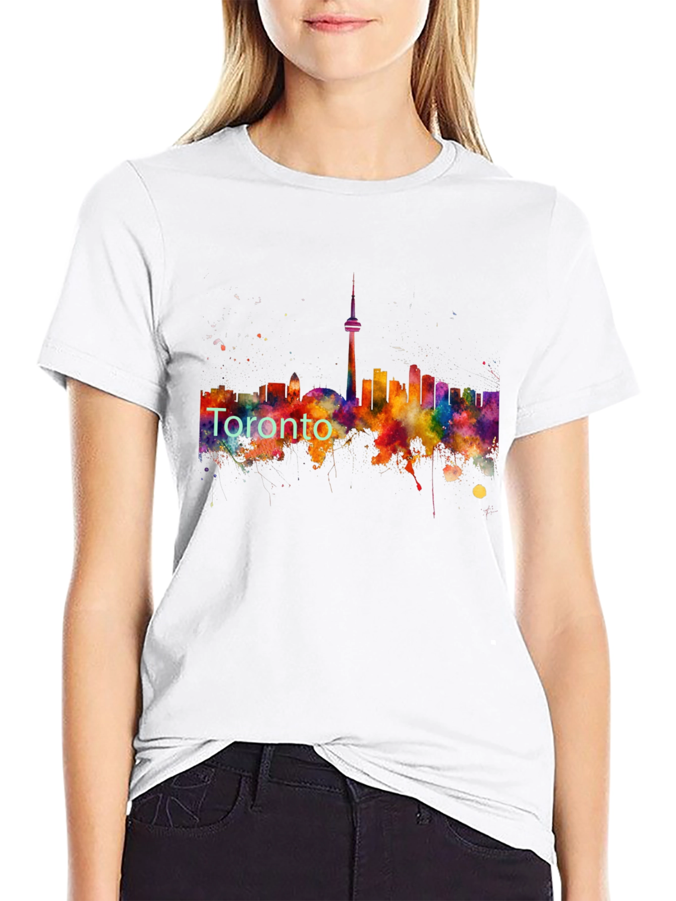 Toronto Skyline Black T-Shirt