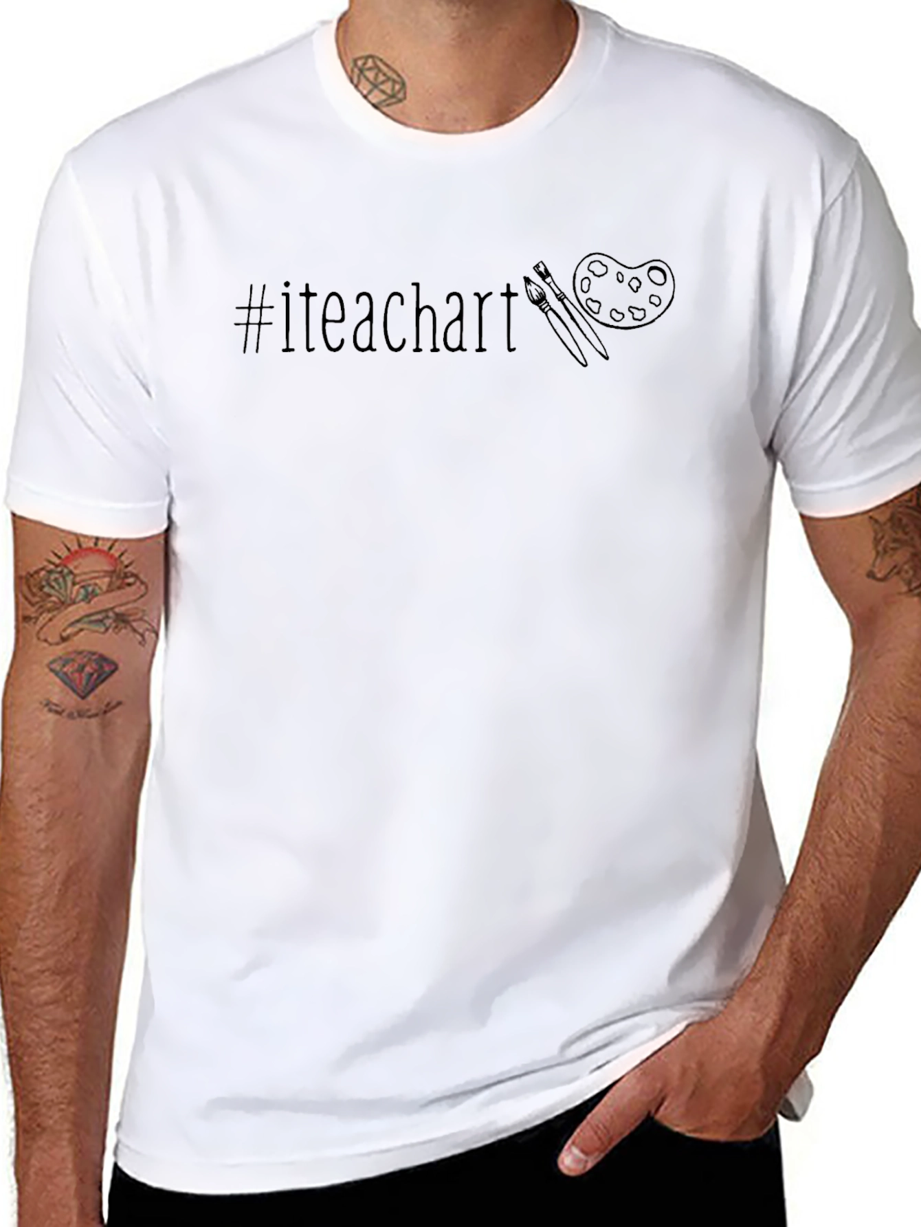 #iteachart Black Graphic Tee - Art Teacher Apparel