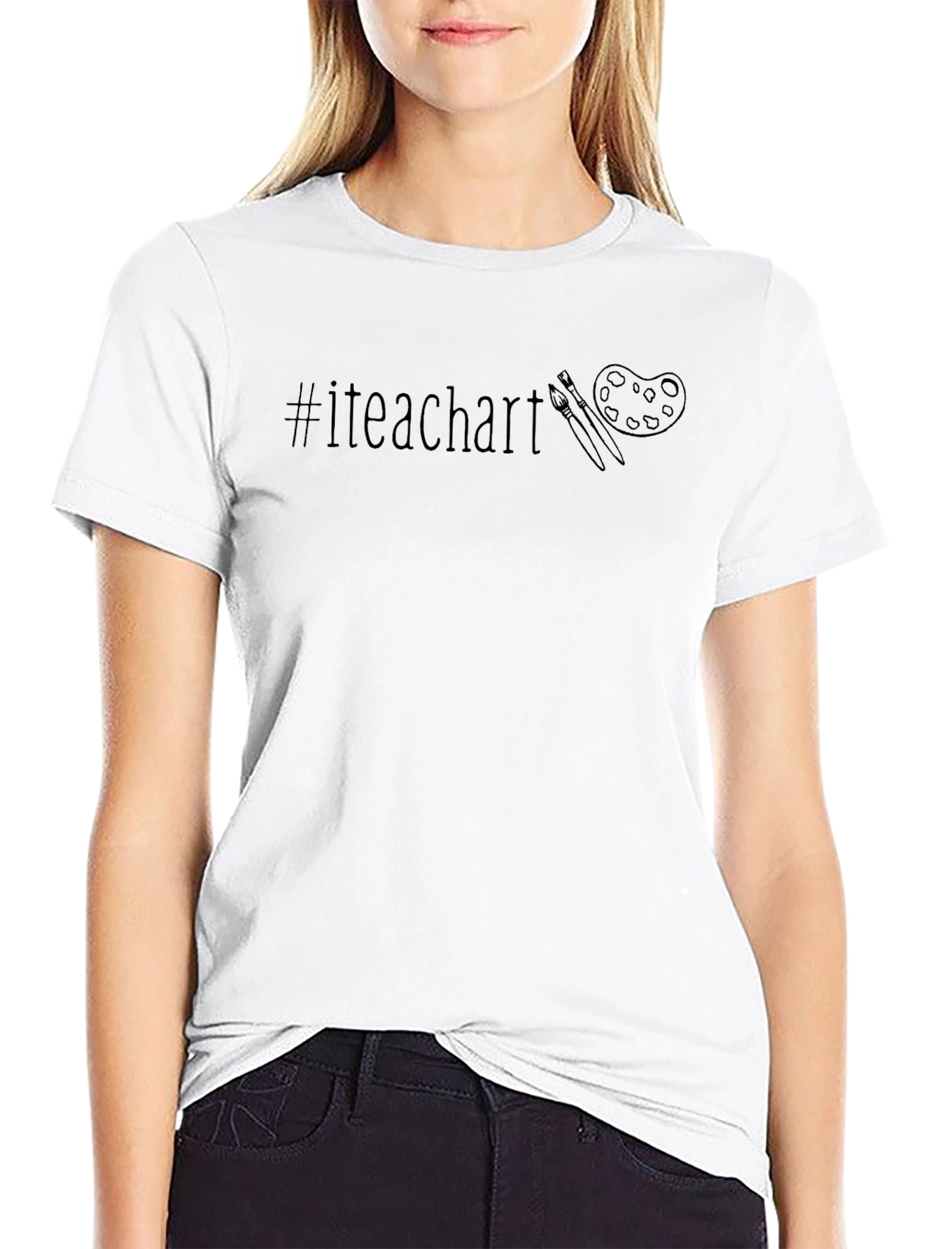 #iteachart Black Graphic Tee - Art Teacher Apparel