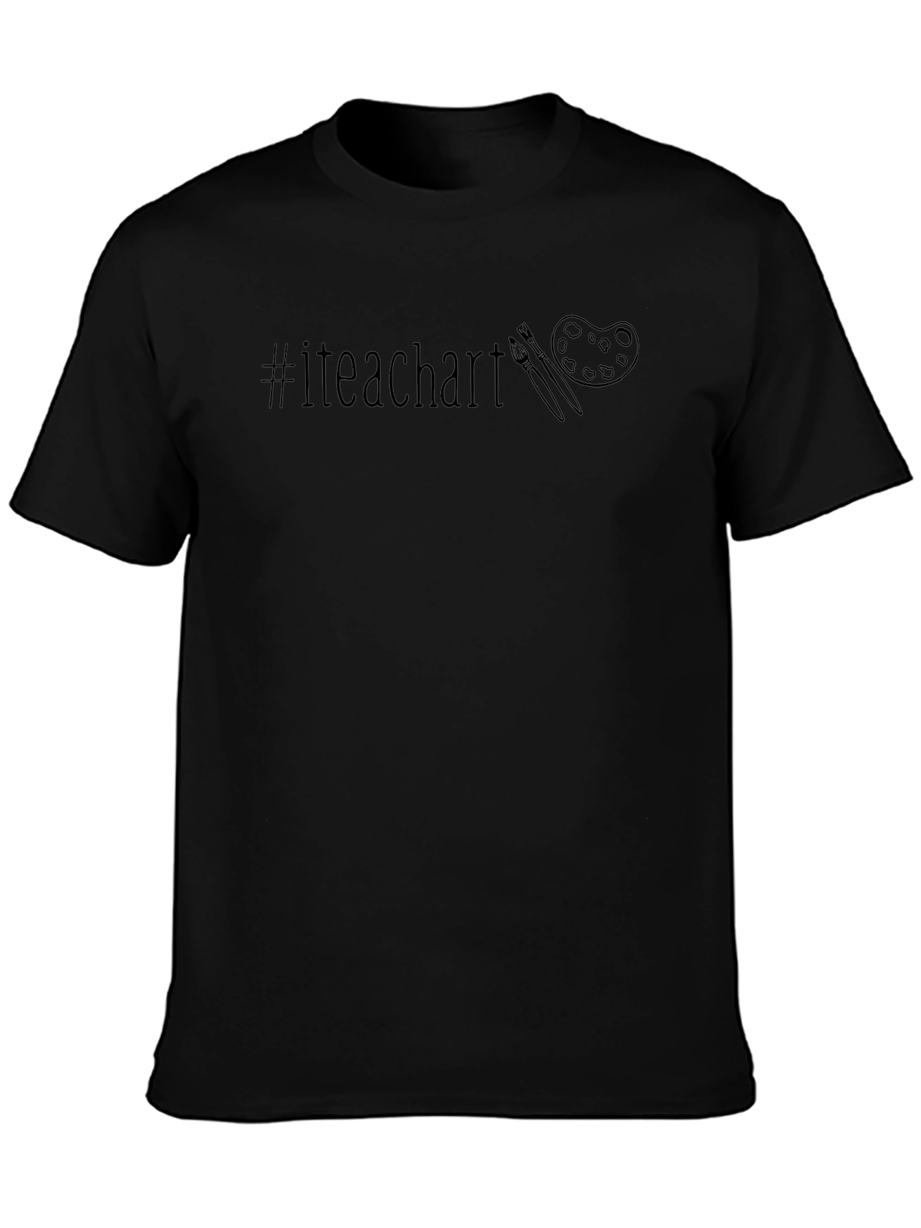 #iteachart Black Graphic Tee - Art Teacher Apparel