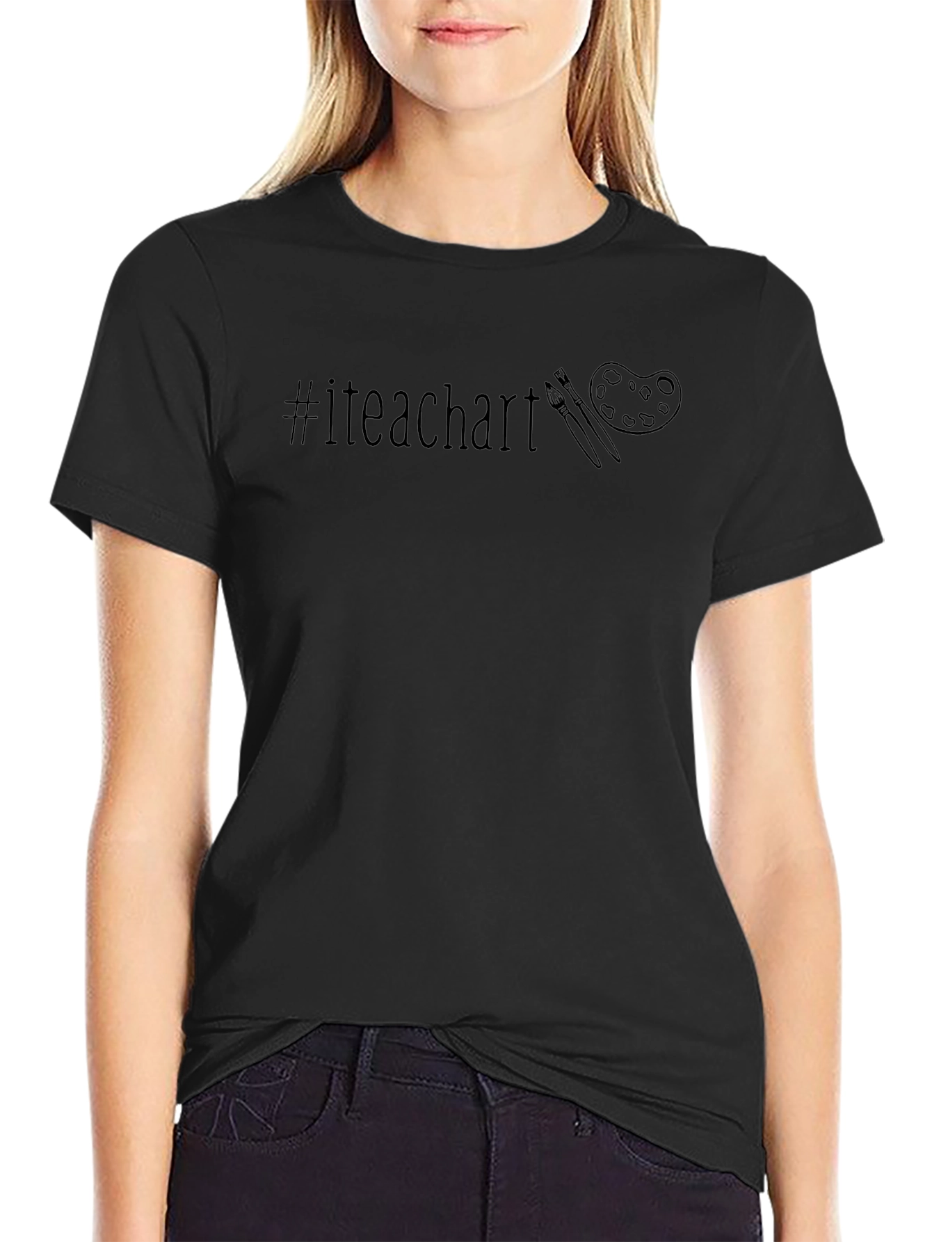 #iteachart Black Graphic Tee - Art Teacher Apparel