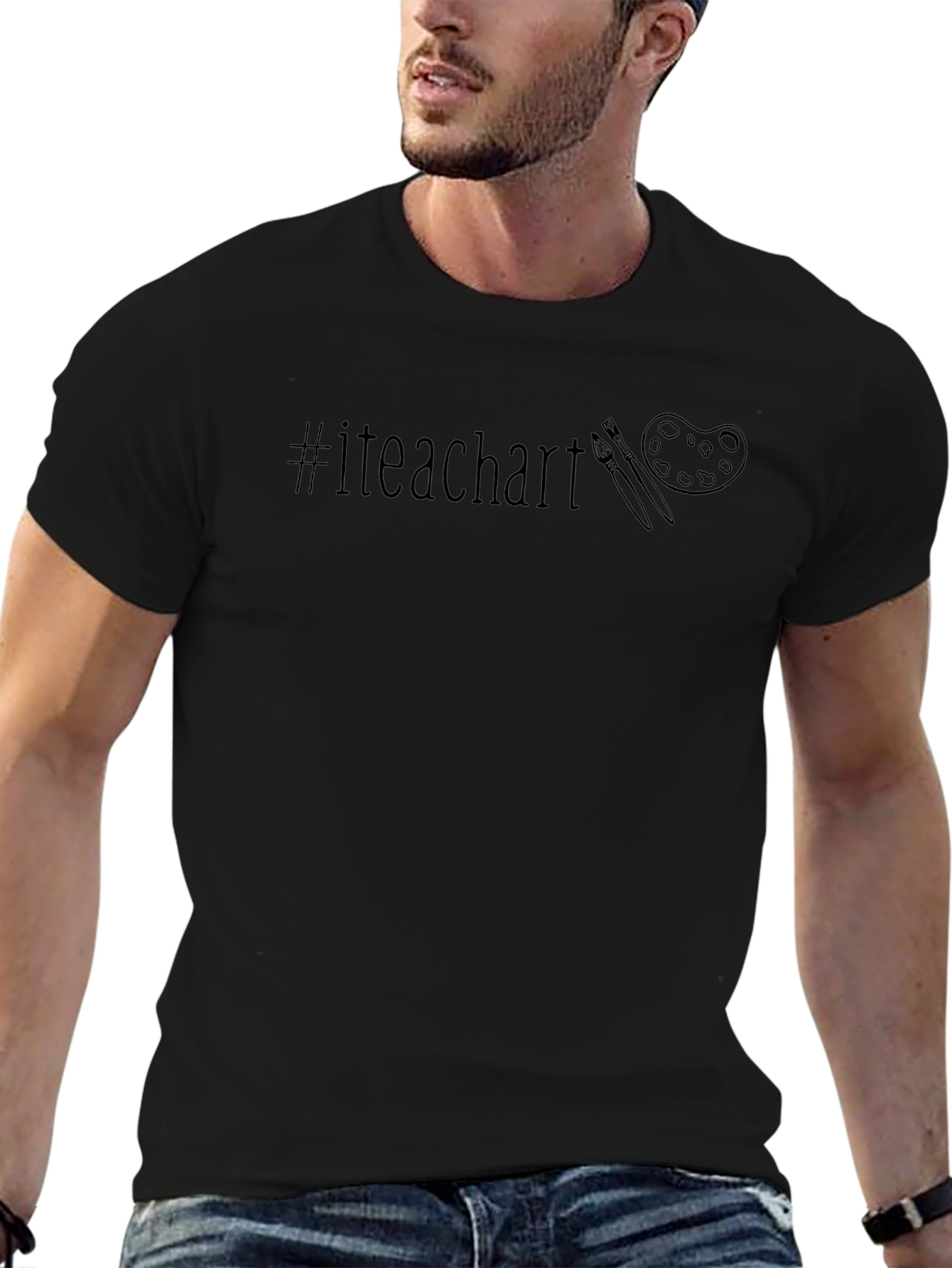 #iteachart Black Graphic Tee - Art Teacher Apparel