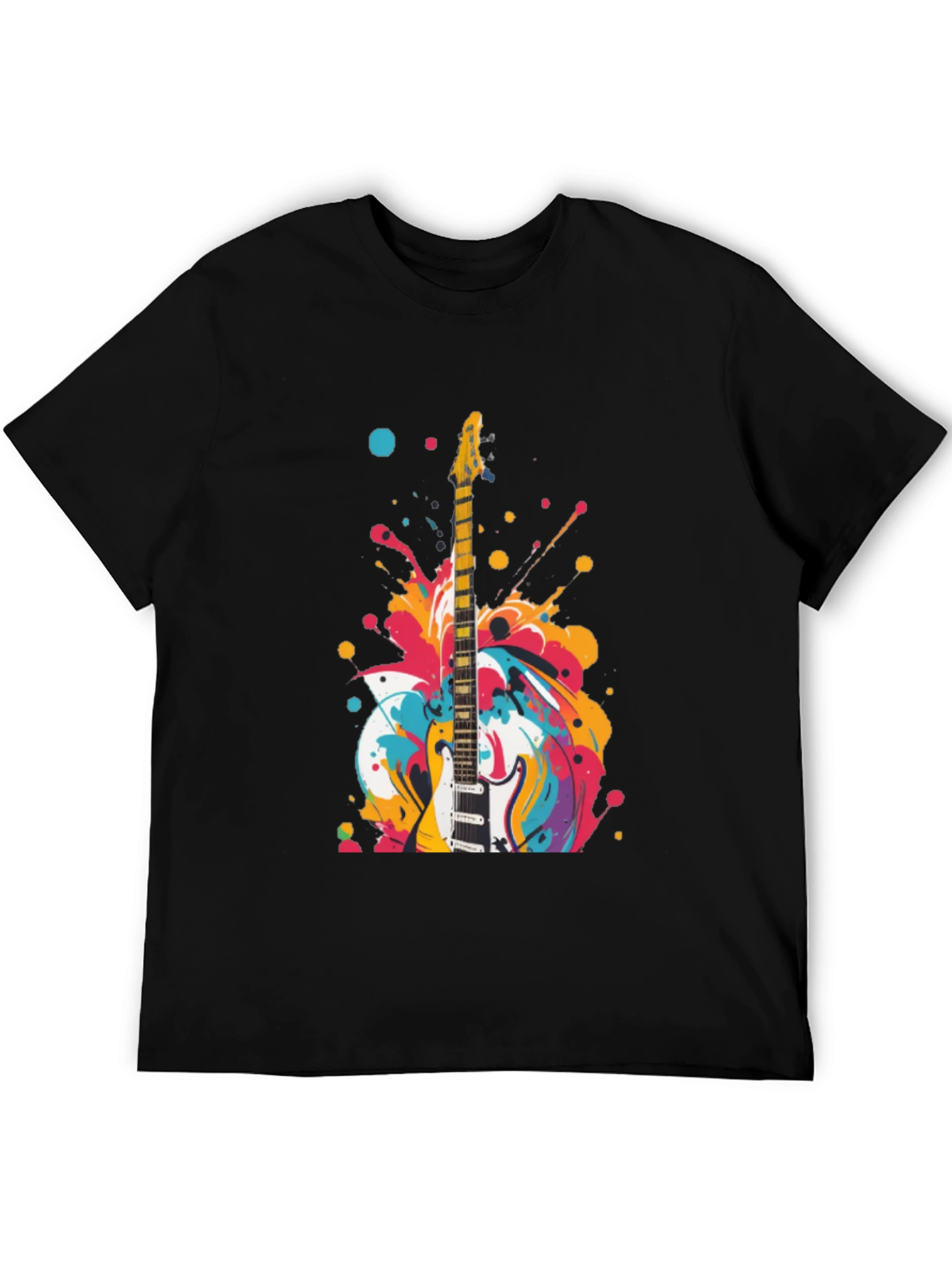 Electric Guitar Splash Graphic T-Shirt