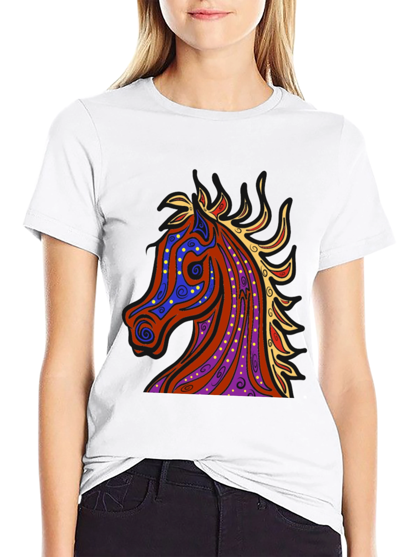 Horse Graphic Tee - Mens Black T-Shirt