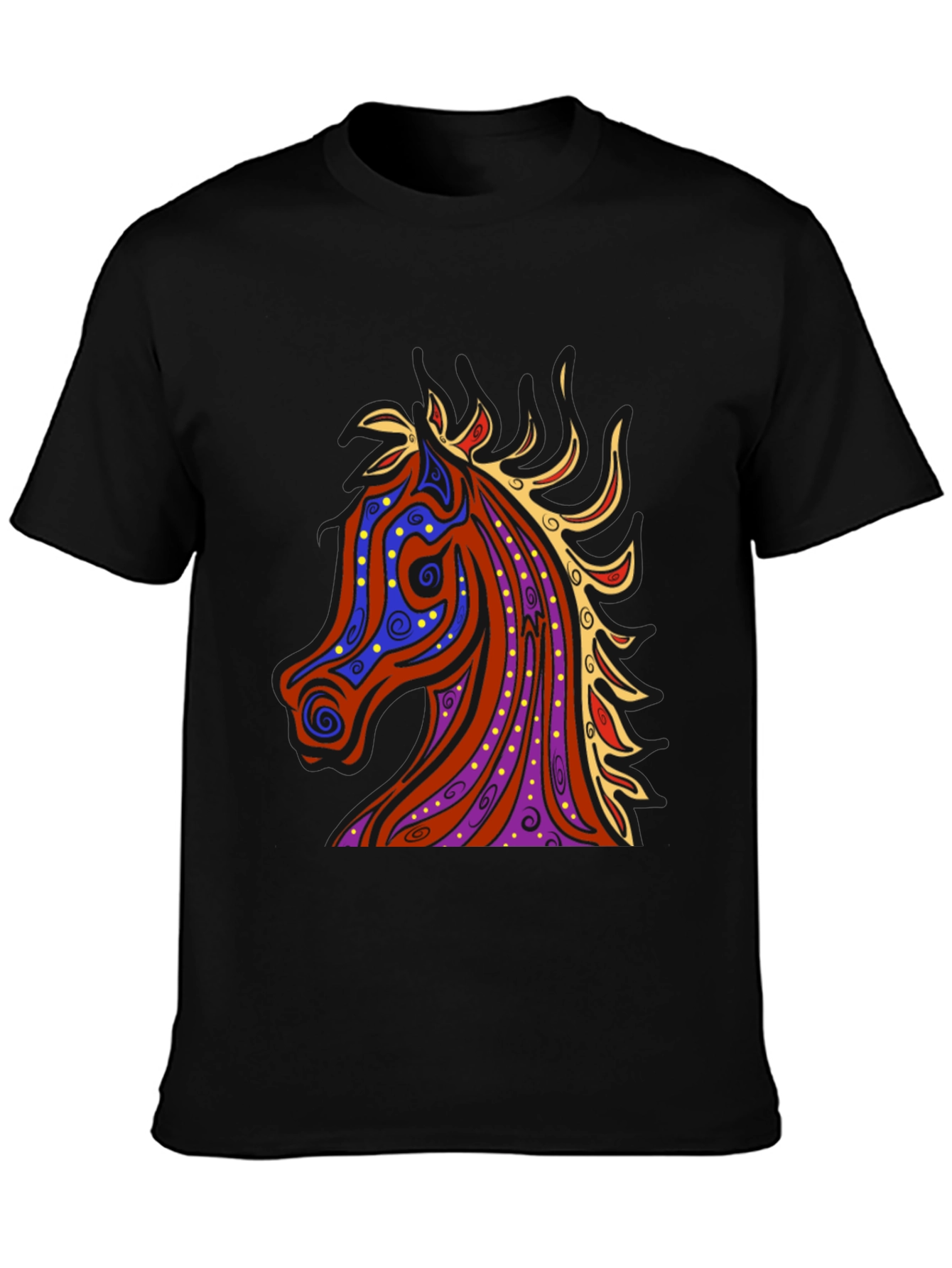 Horse Graphic Tee - Mens Black T-Shirt