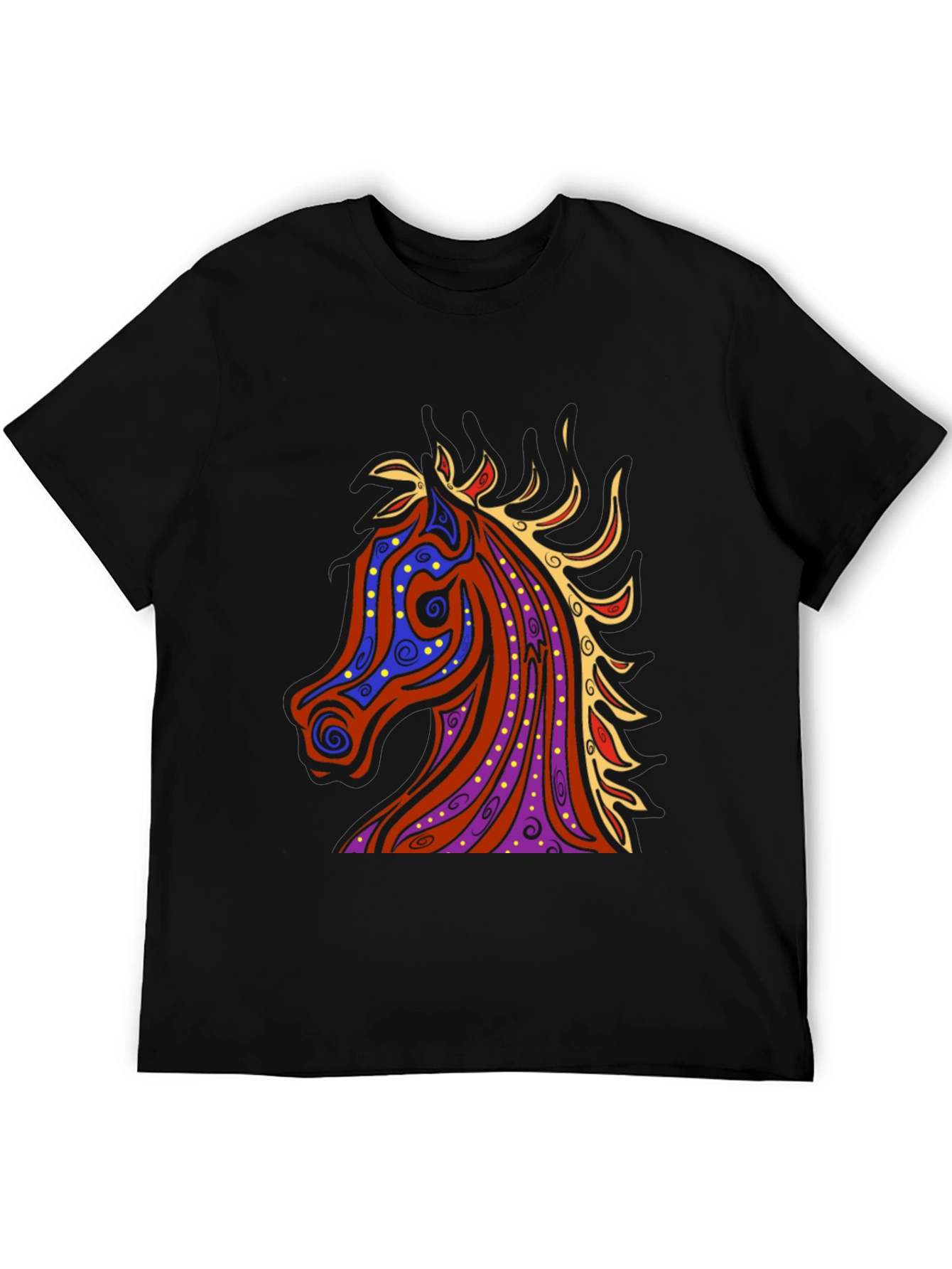 Horse Graphic Tee - Mens Black T-Shirt