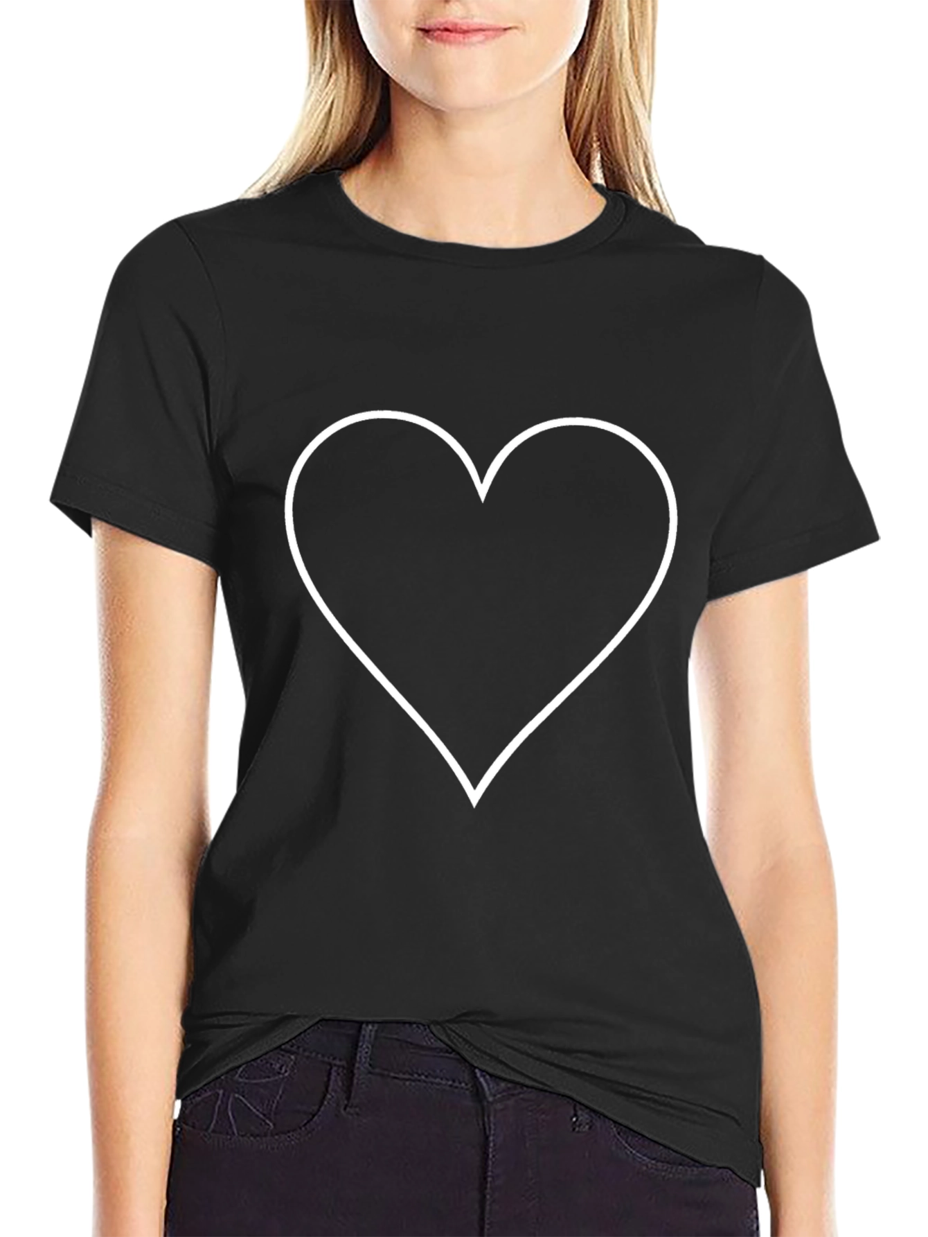 Heart Graphic Black Tee