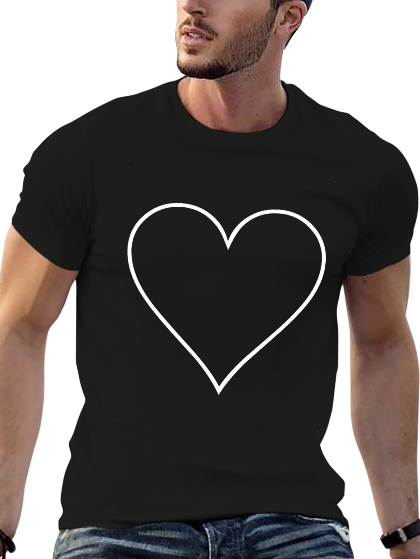 Heart Graphic Black Tee