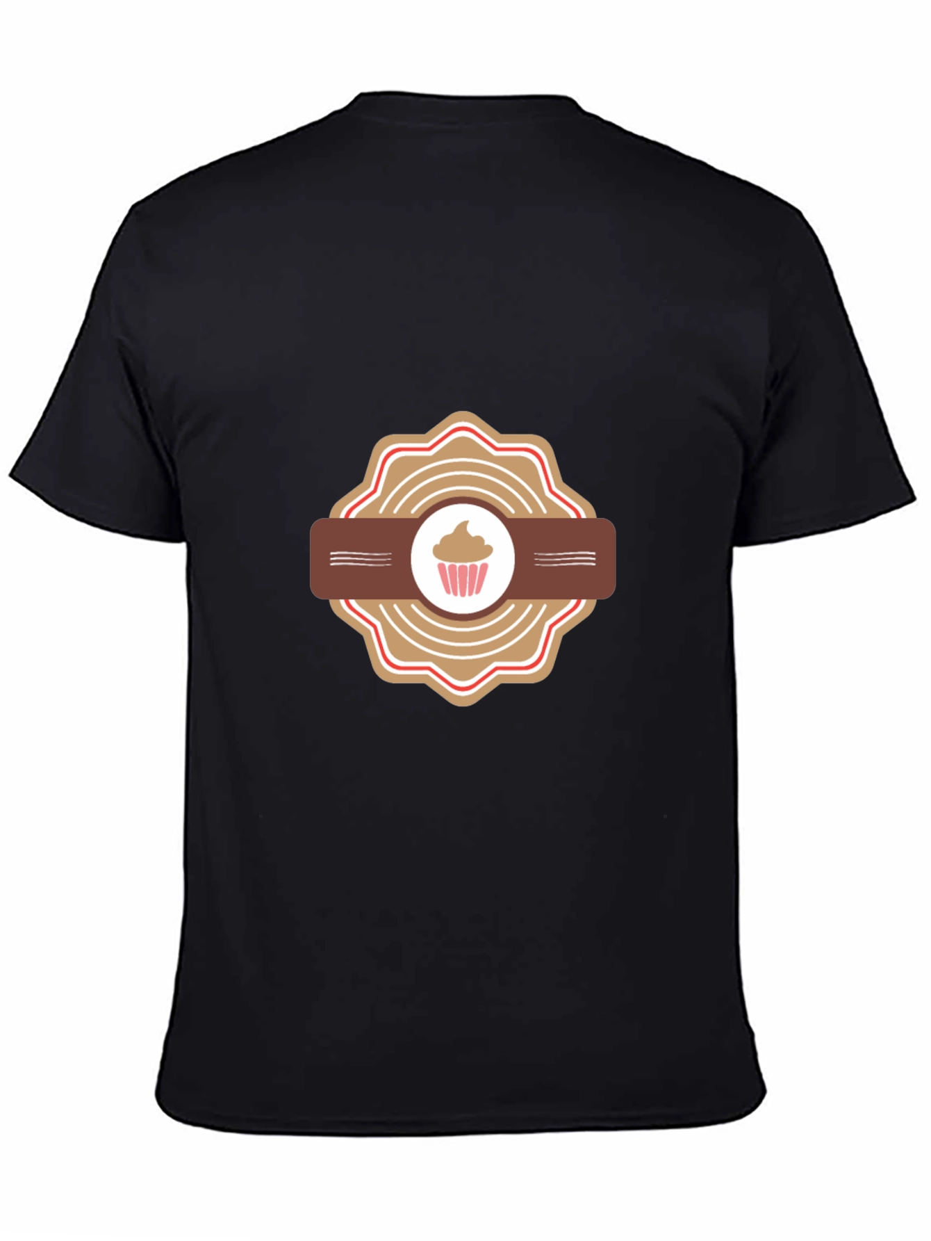 Cupcake Badge Black T-Shirt