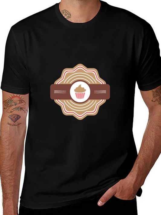 Cupcake Badge Black T-Shirt