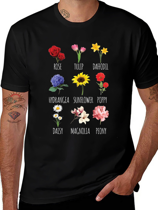 Botanical Flower T-Shirt Floral Graphic Tee