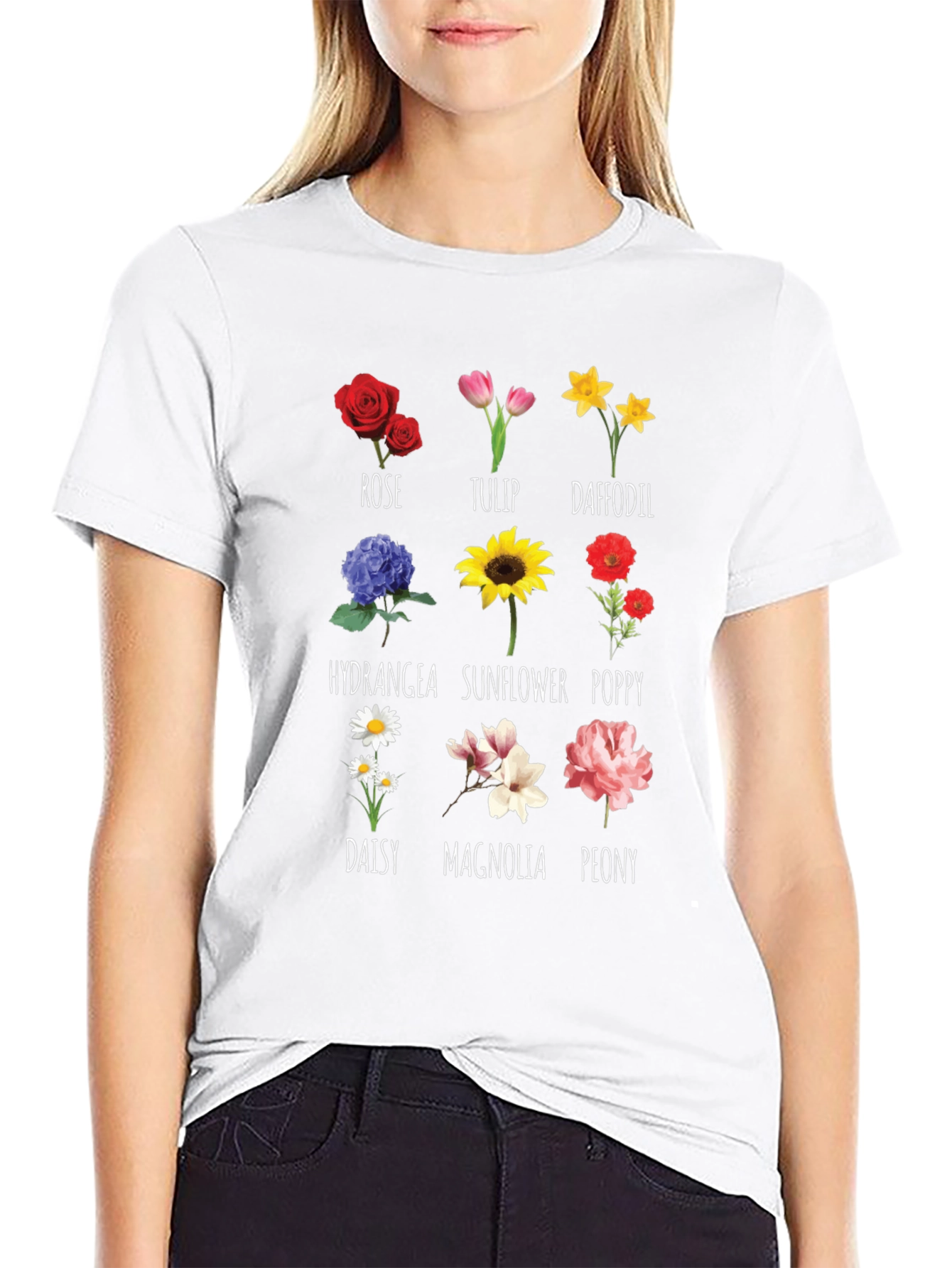 Botanical Flower T-Shirt Floral Graphic Tee