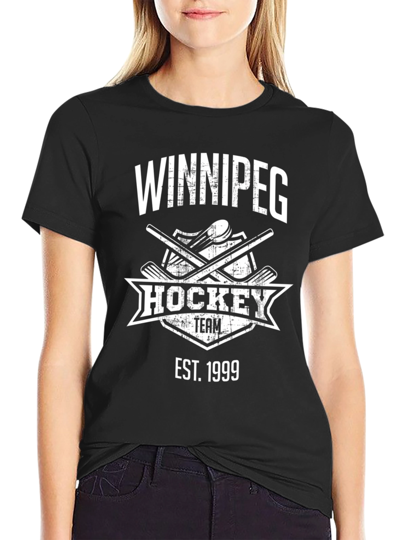 Winnipeg Hockey Team Est. 1999 Black T-Shirt