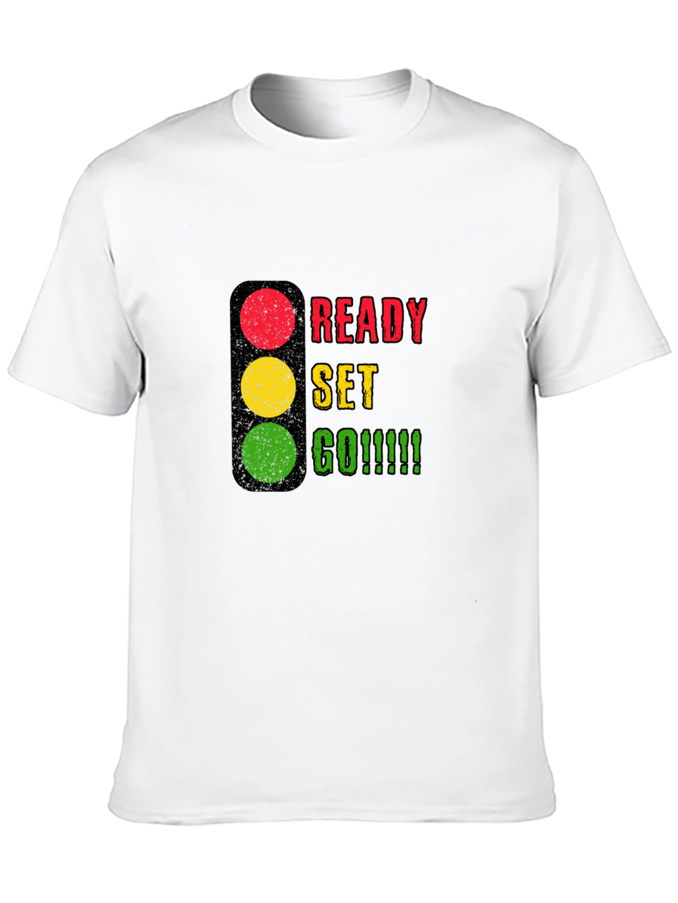 Ready Set Go Graphic Tee - Black Cotton T-Shirt
