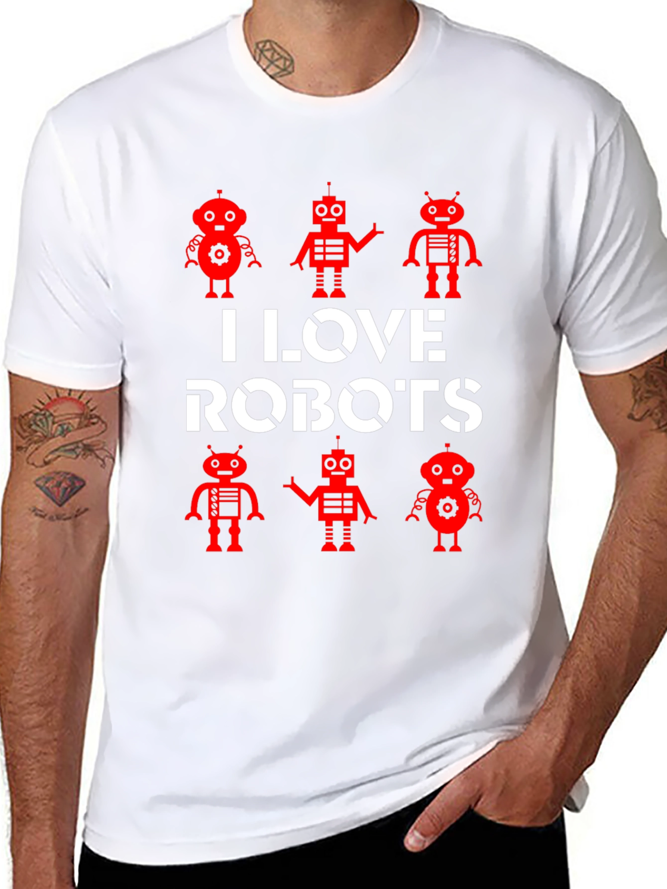 I Love Robots Graphic Tee
