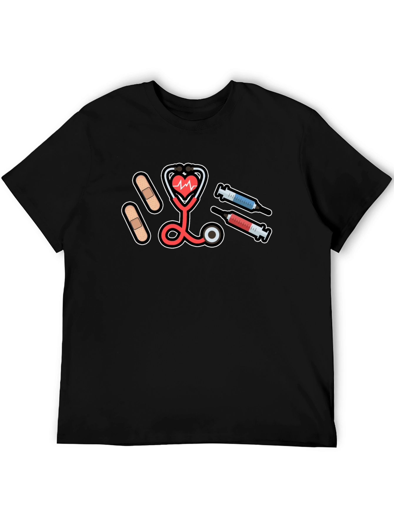 Nurse Life Stethoscope T-Shirt - Heartbeat Design