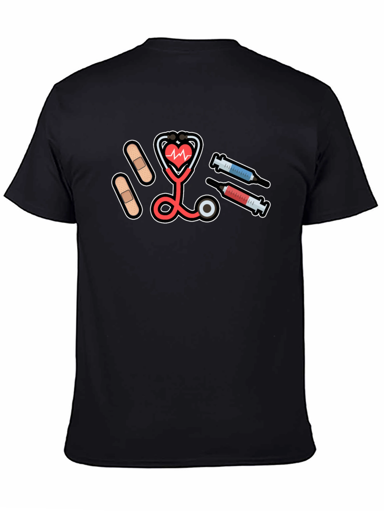 Nurse Life Stethoscope T-Shirt - Heartbeat Design