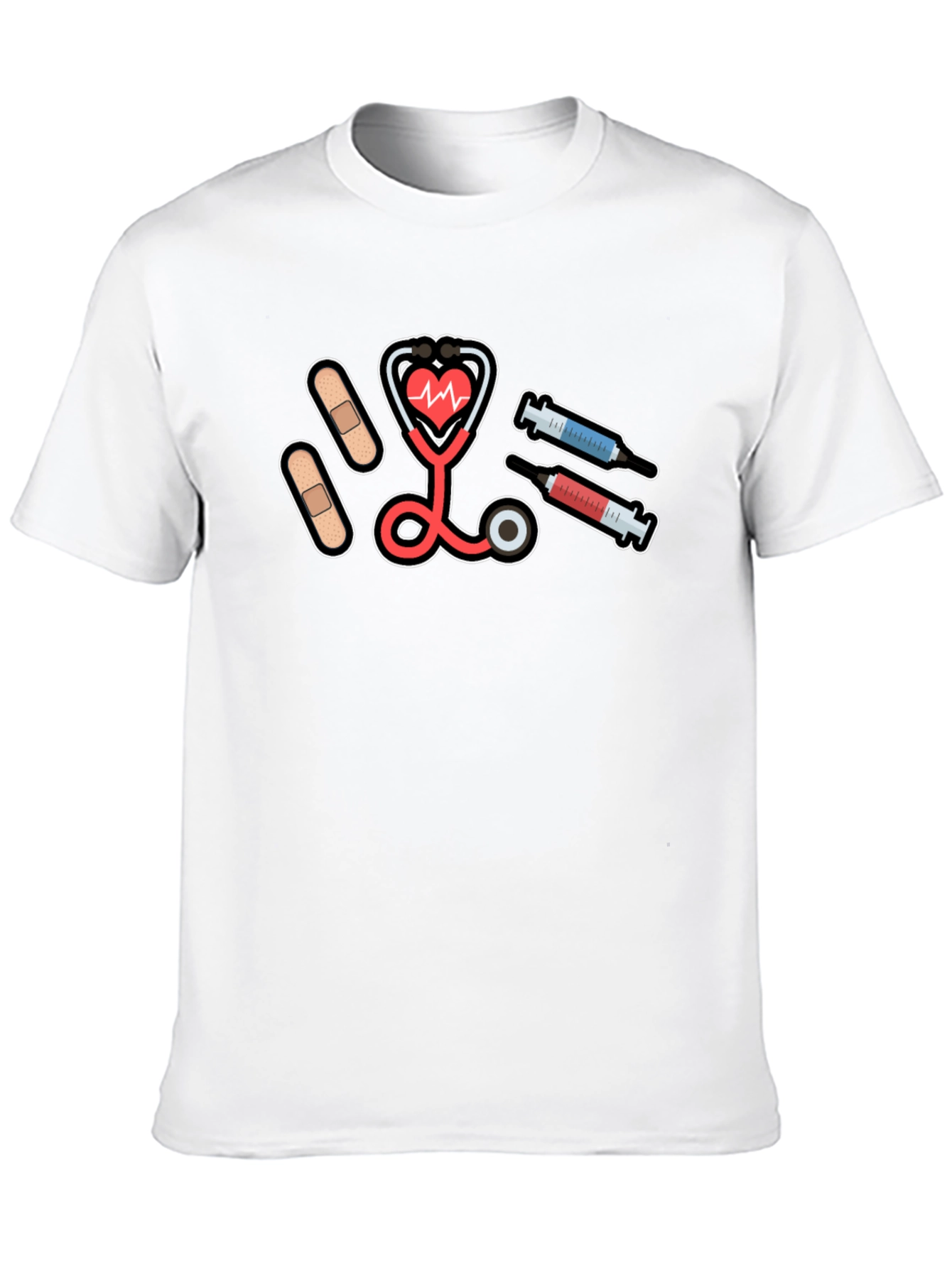 Nurse Life Stethoscope T-Shirt - Heartbeat Design