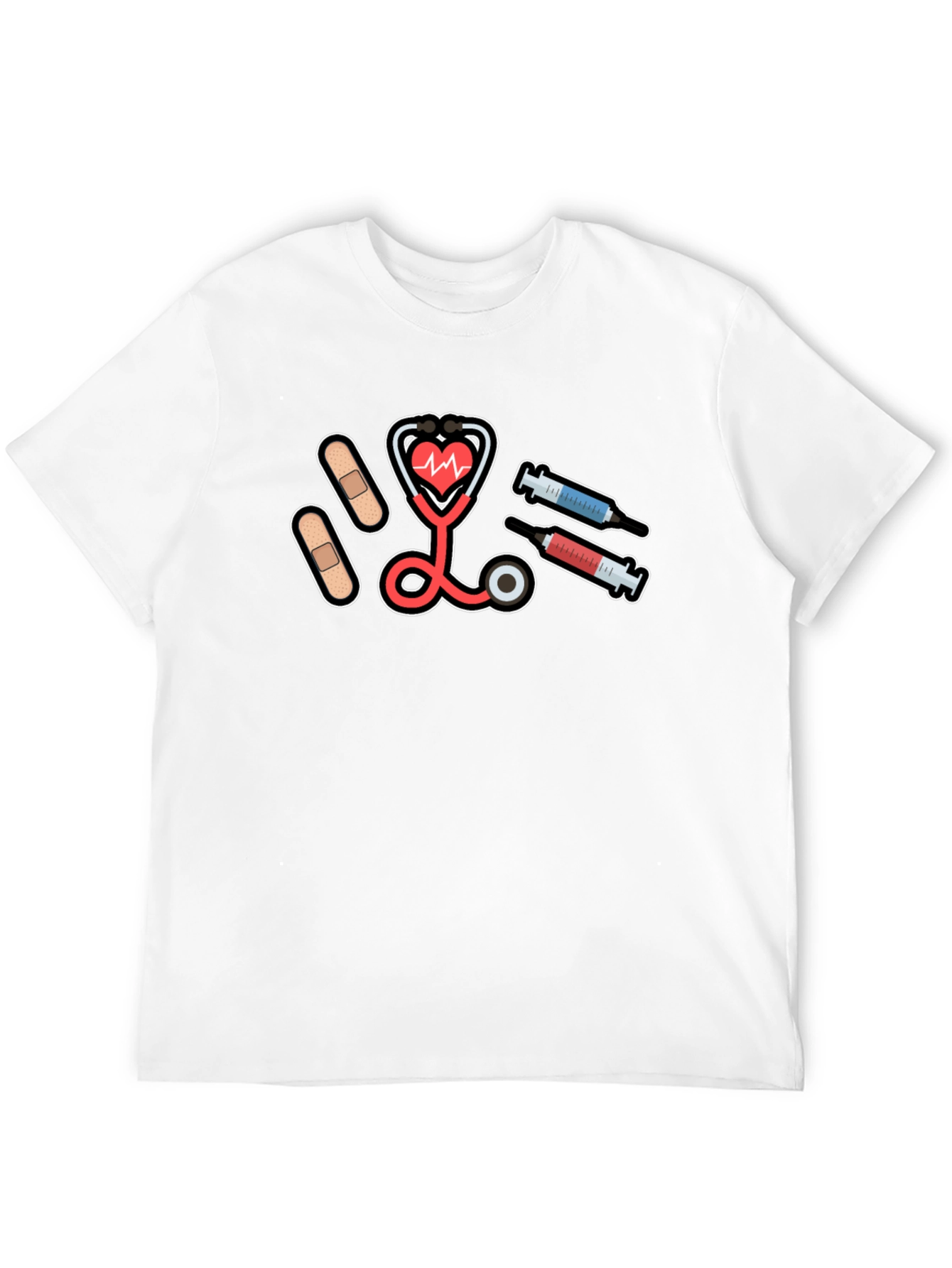 Nurse Life Stethoscope T-Shirt - Heartbeat Design
