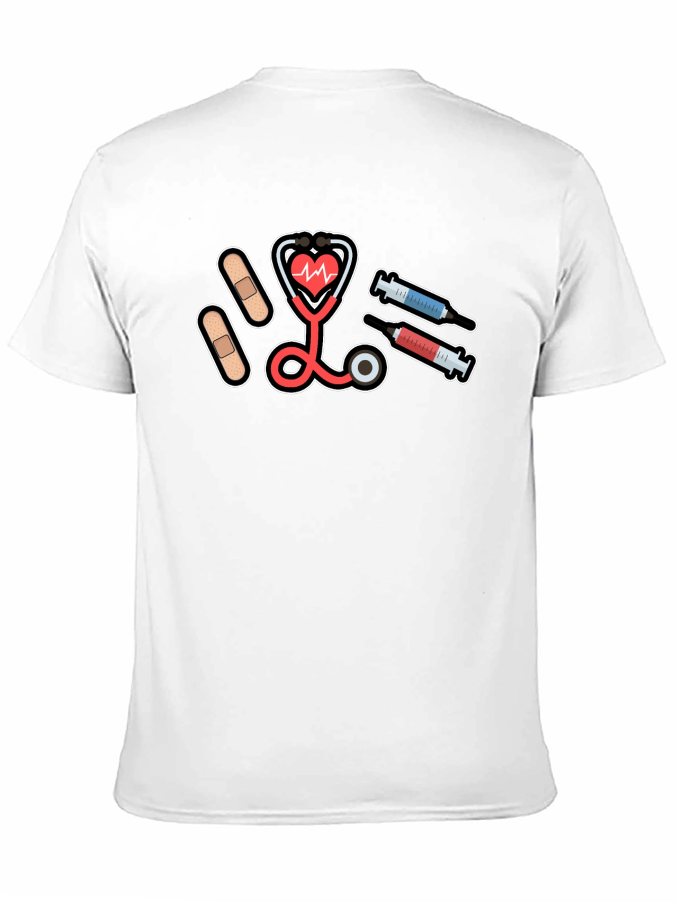 Nurse Life Stethoscope T-Shirt - Heartbeat Design