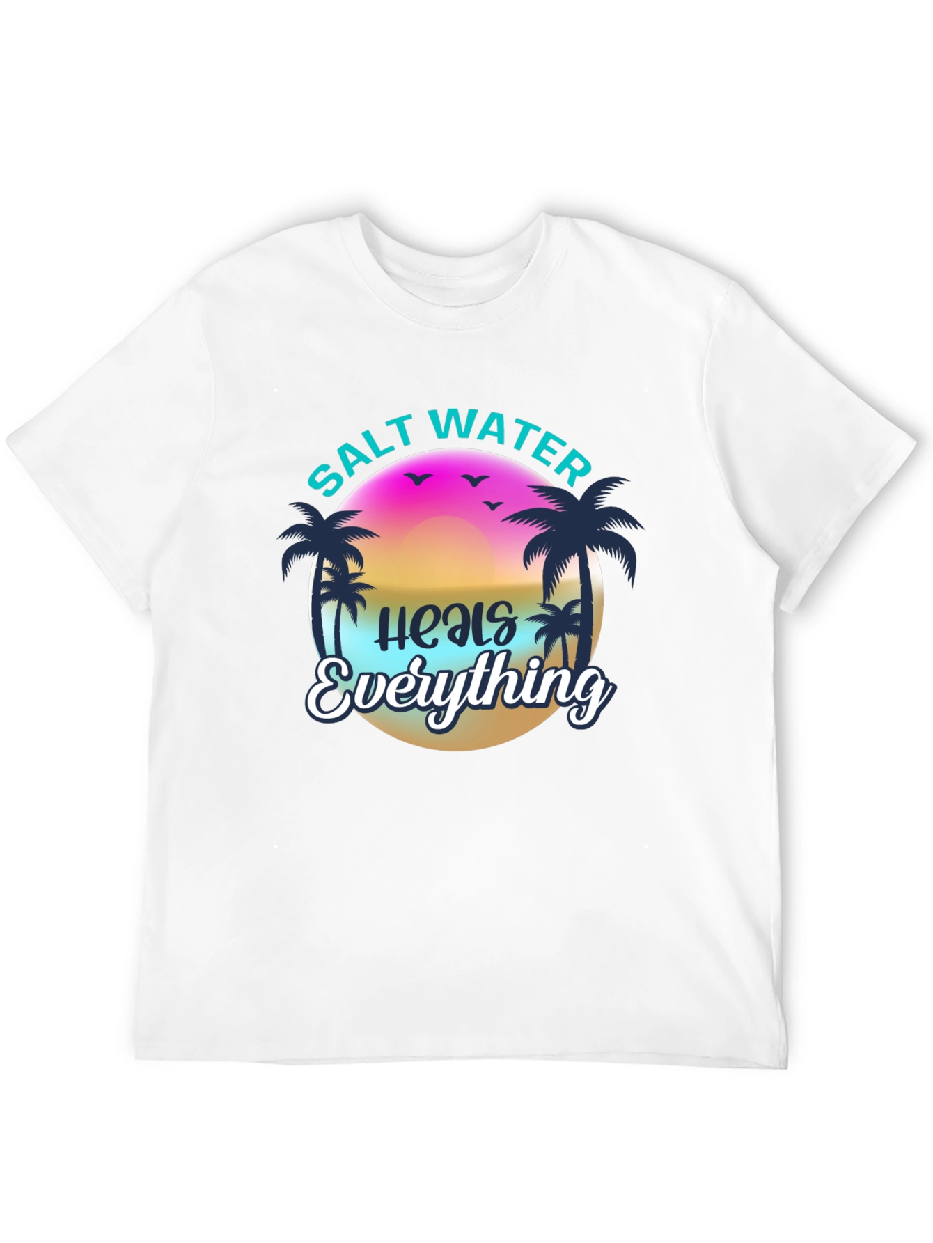 Salt Water Heals Everything Black Tee