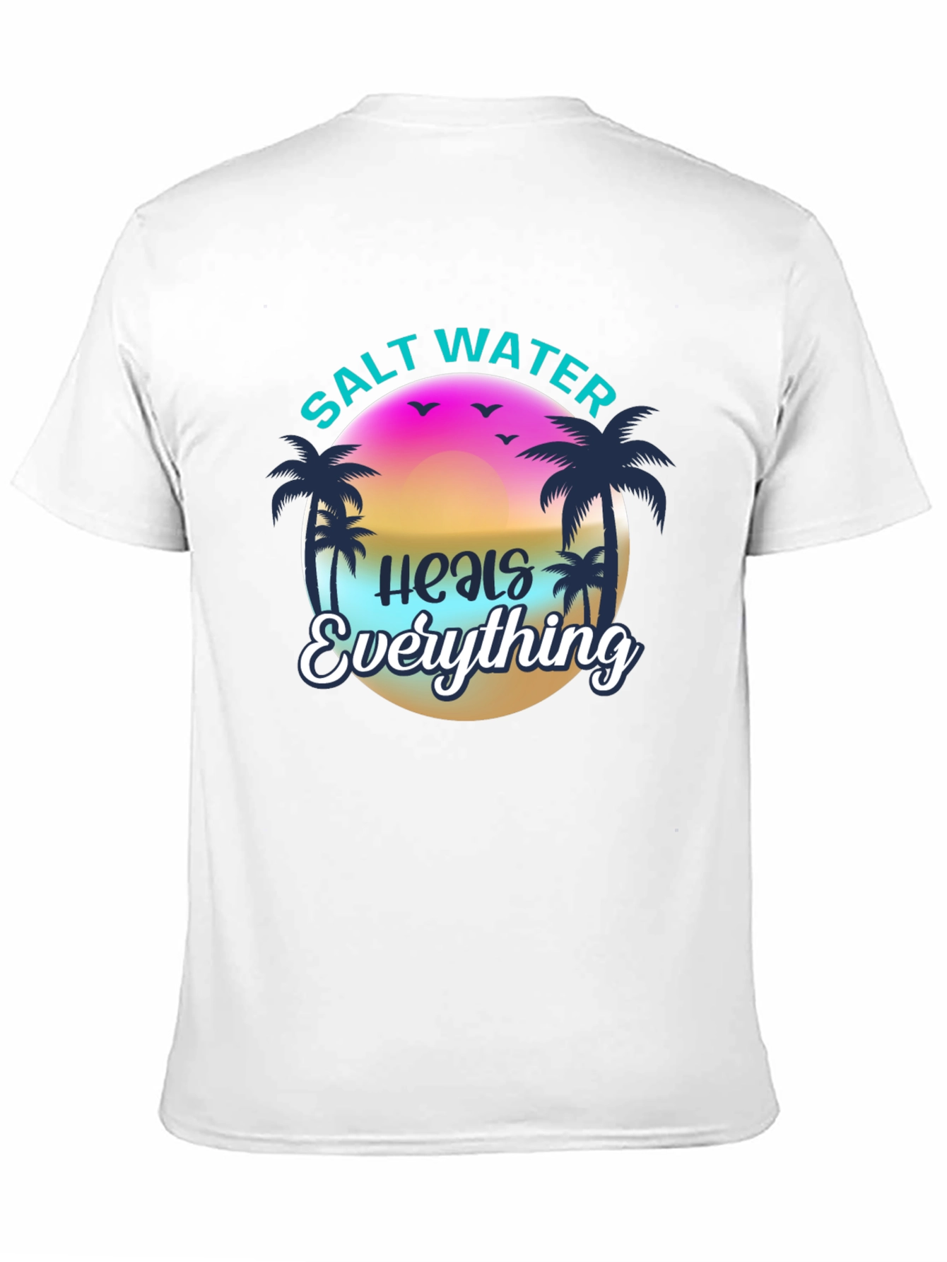 Salt Water Heals Everything Black Tee