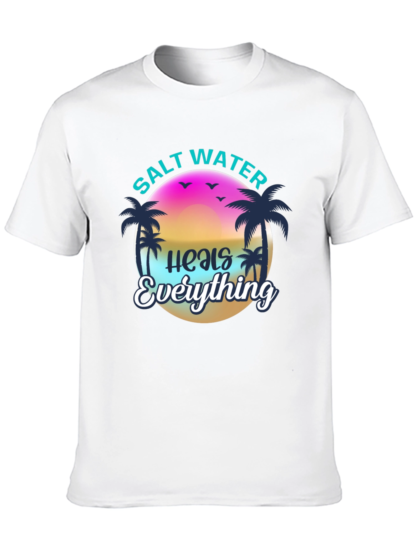 Salt Water Heals Everything Black Tee
