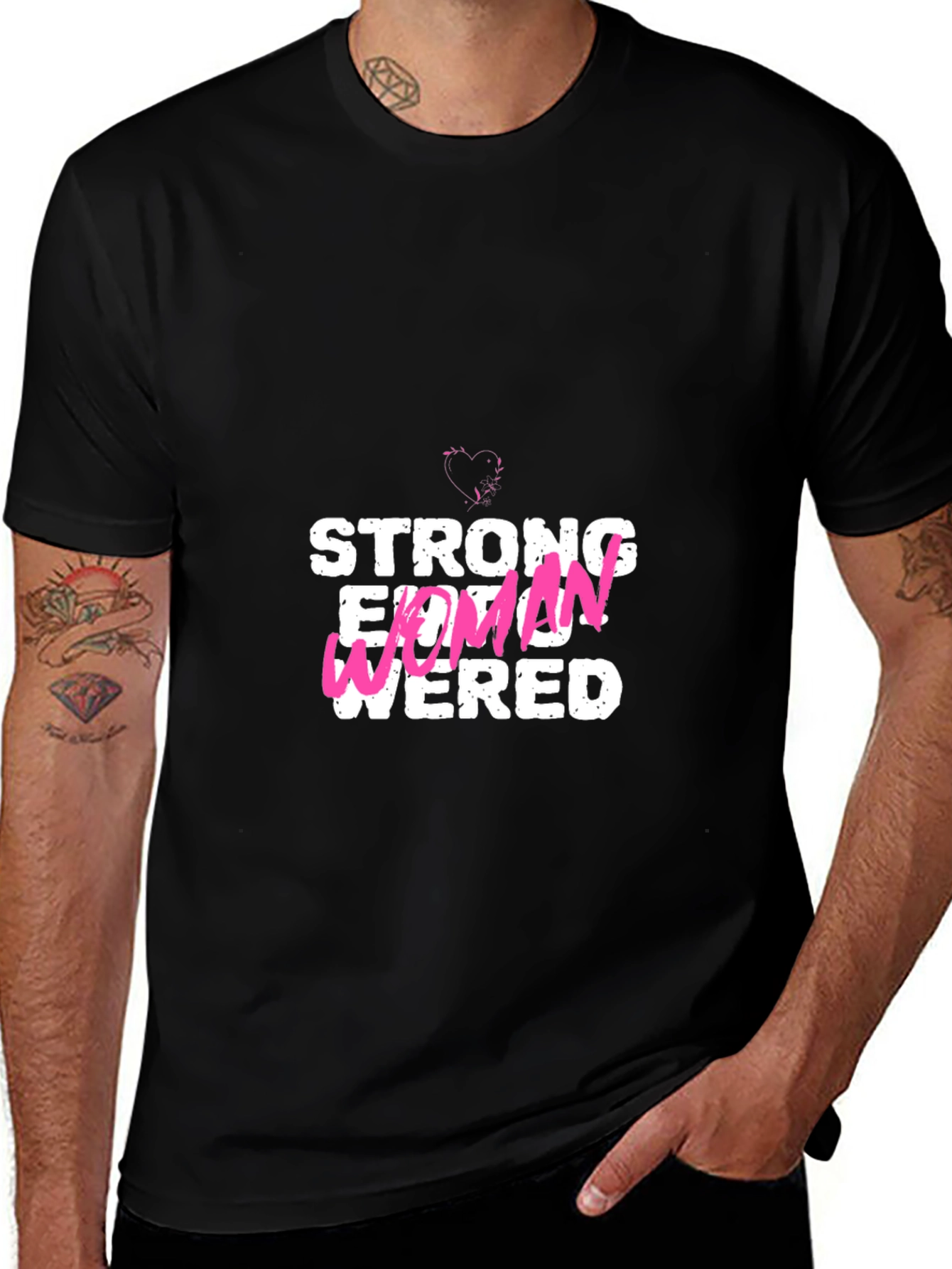 Empowered Womens Graphic T-Shirt - Black