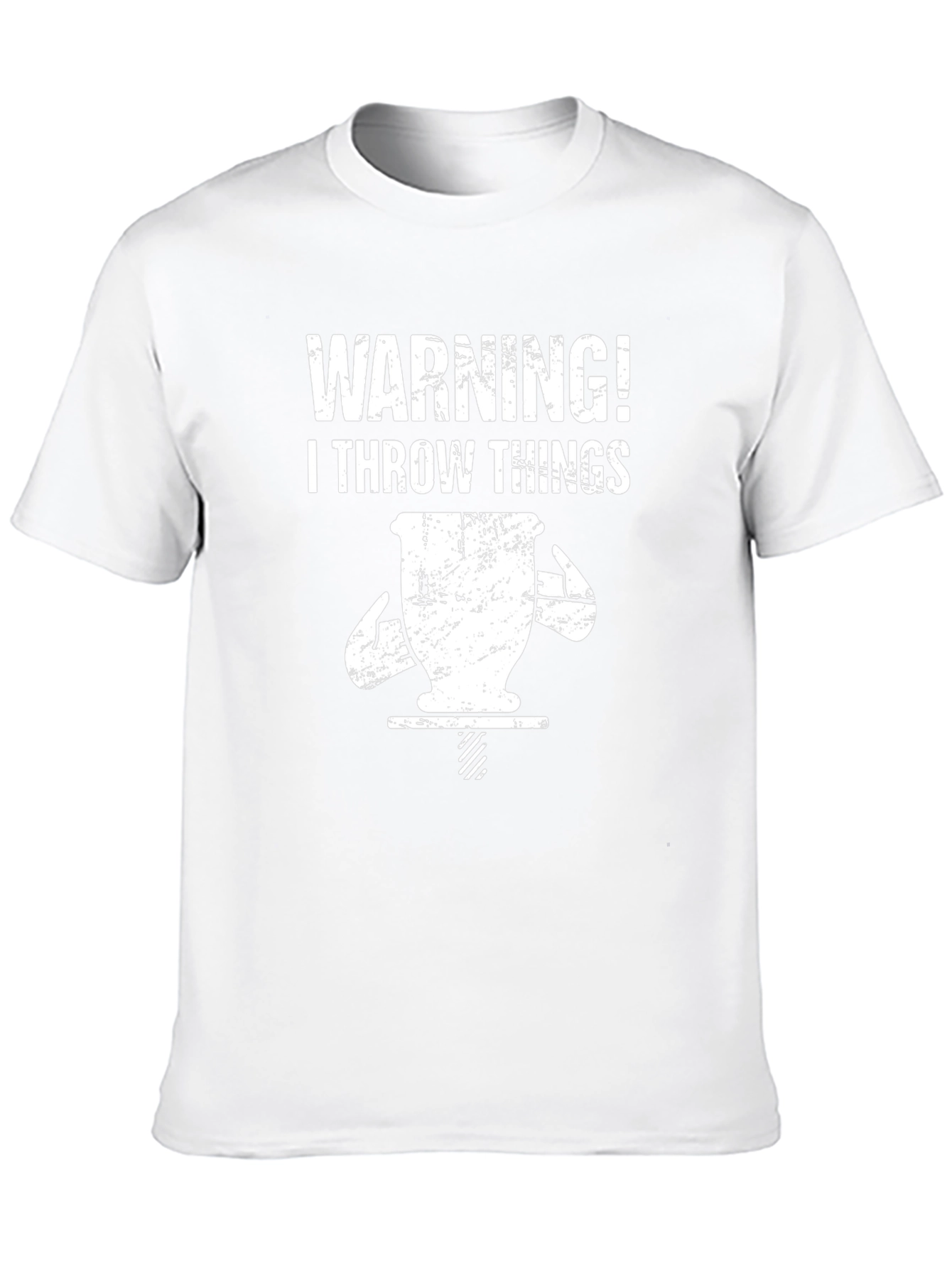 Warning! I Throw Things T-Shirt Funny Pottery Gift