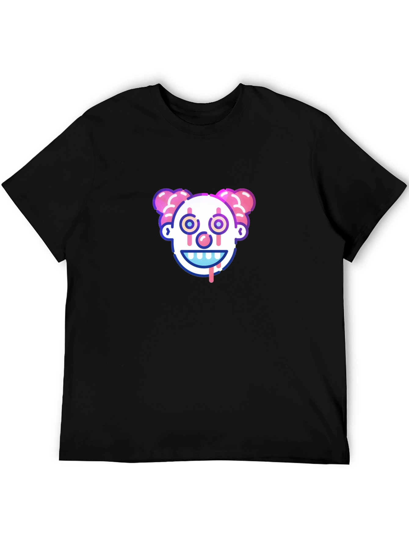 Clown Face Graphic Tee - Creepy Cool Design