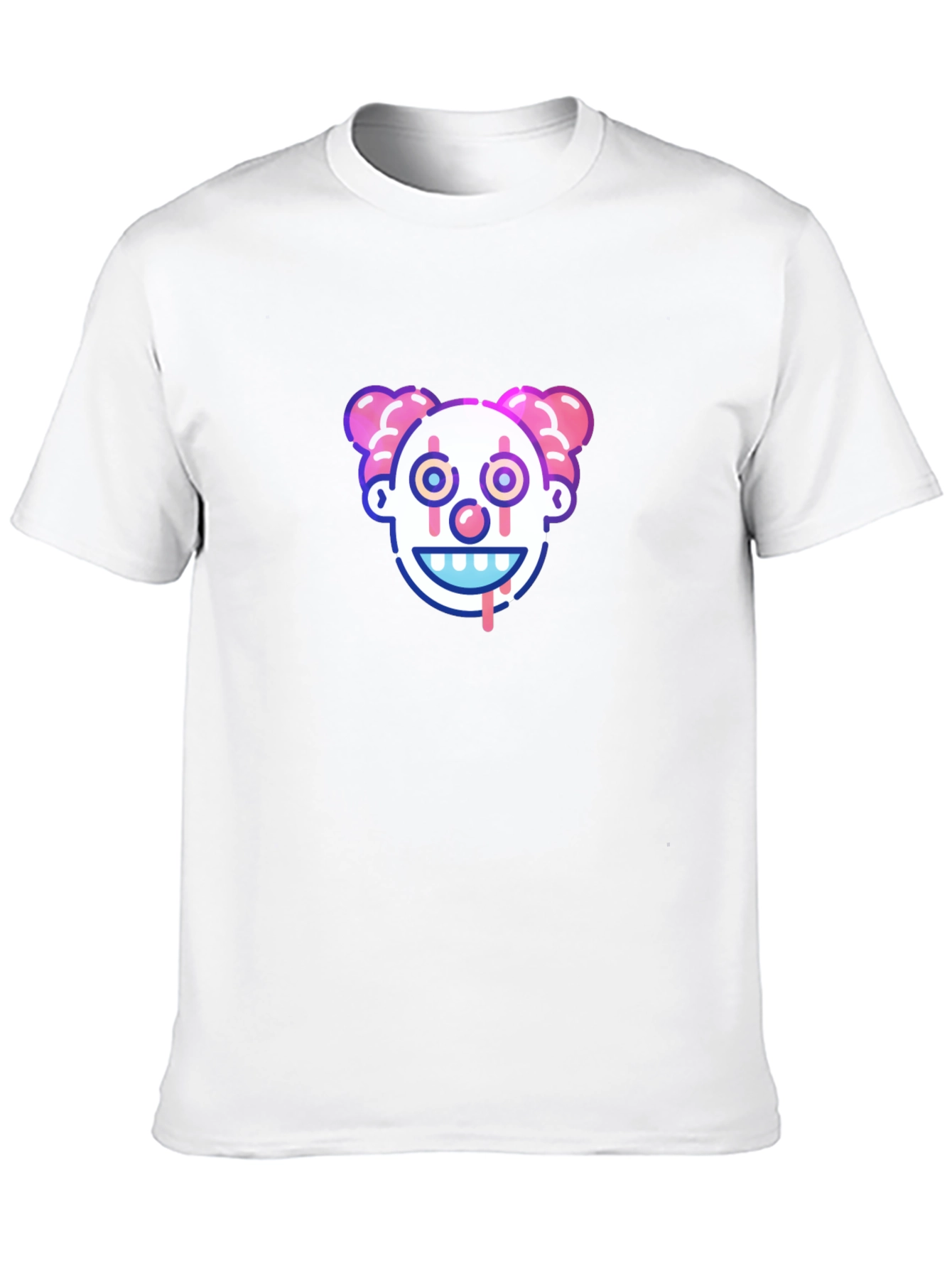 Clown Face Graphic Tee - Creepy Cool Design