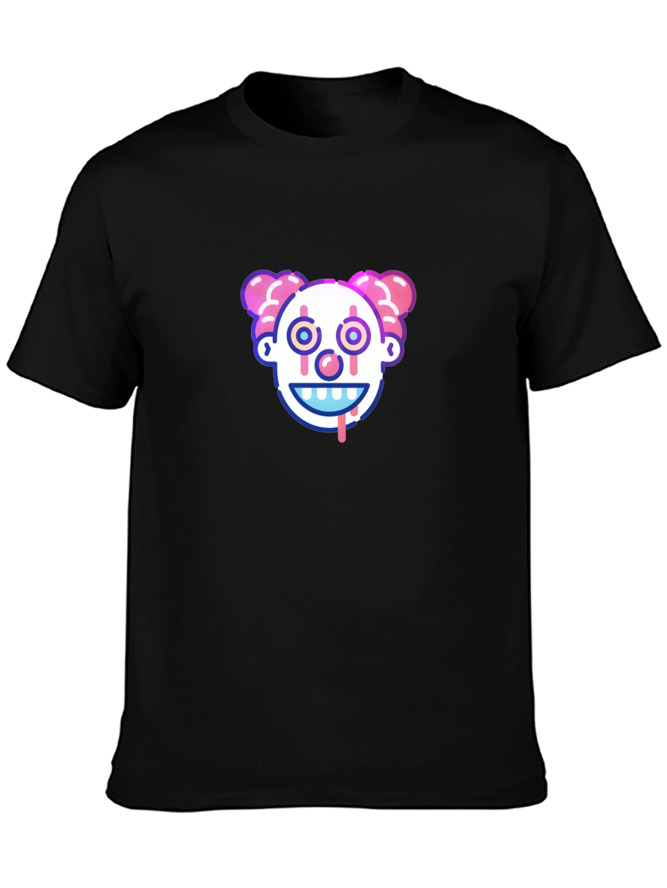 Clown Face Graphic Tee - Creepy Cool Design