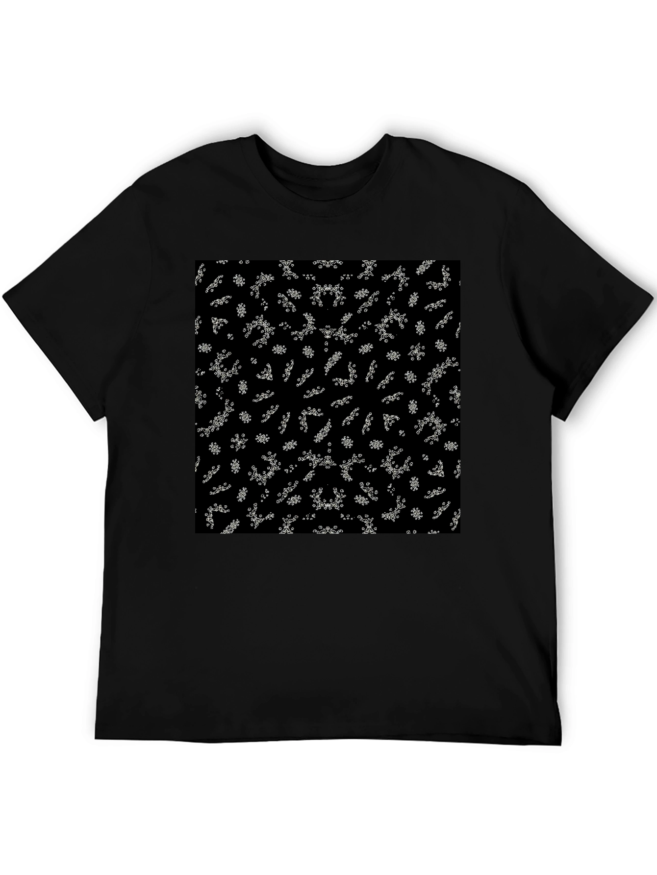 Abstract Pattern Black T-Shirt