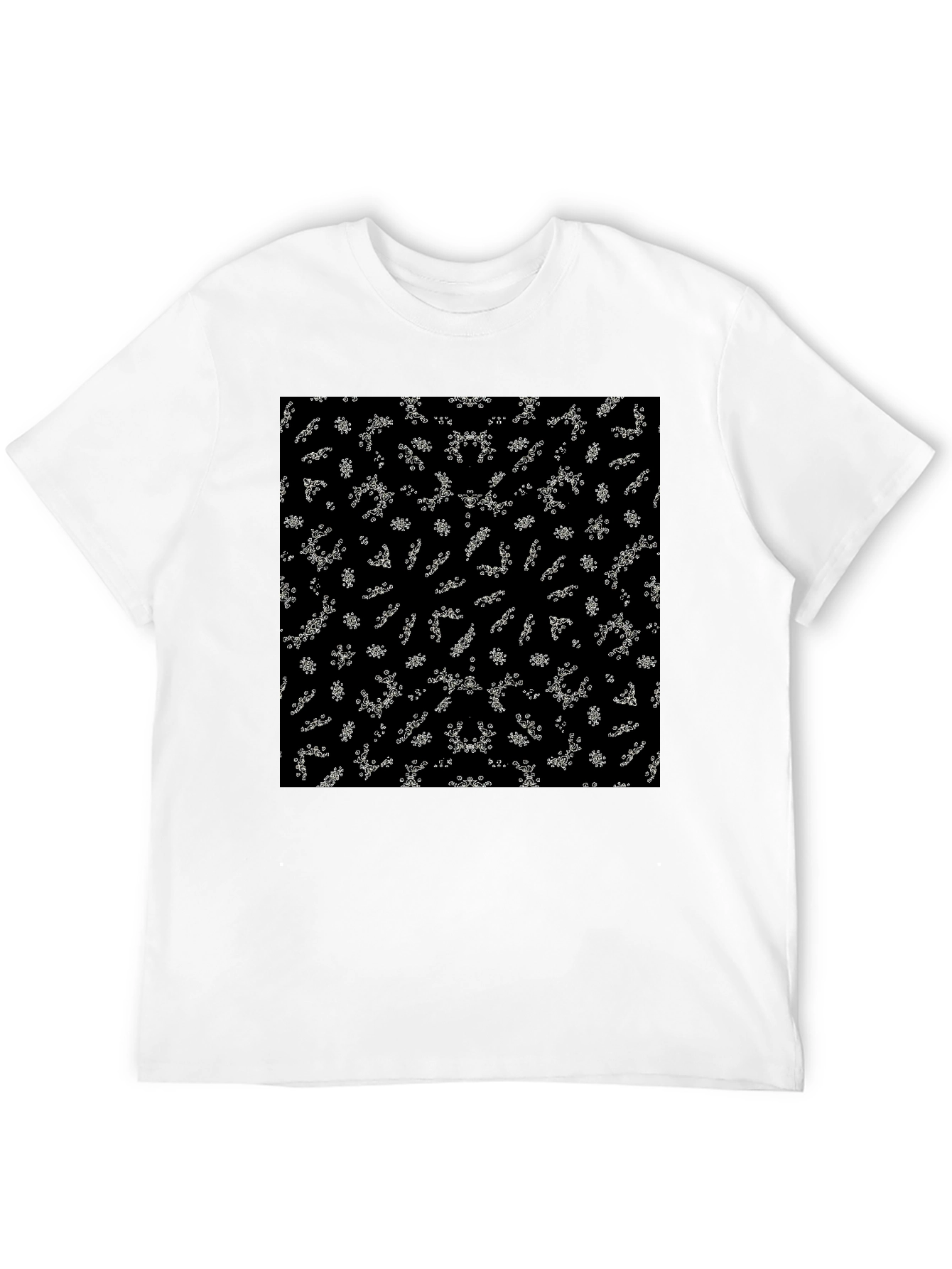 Abstract Pattern Black T-Shirt