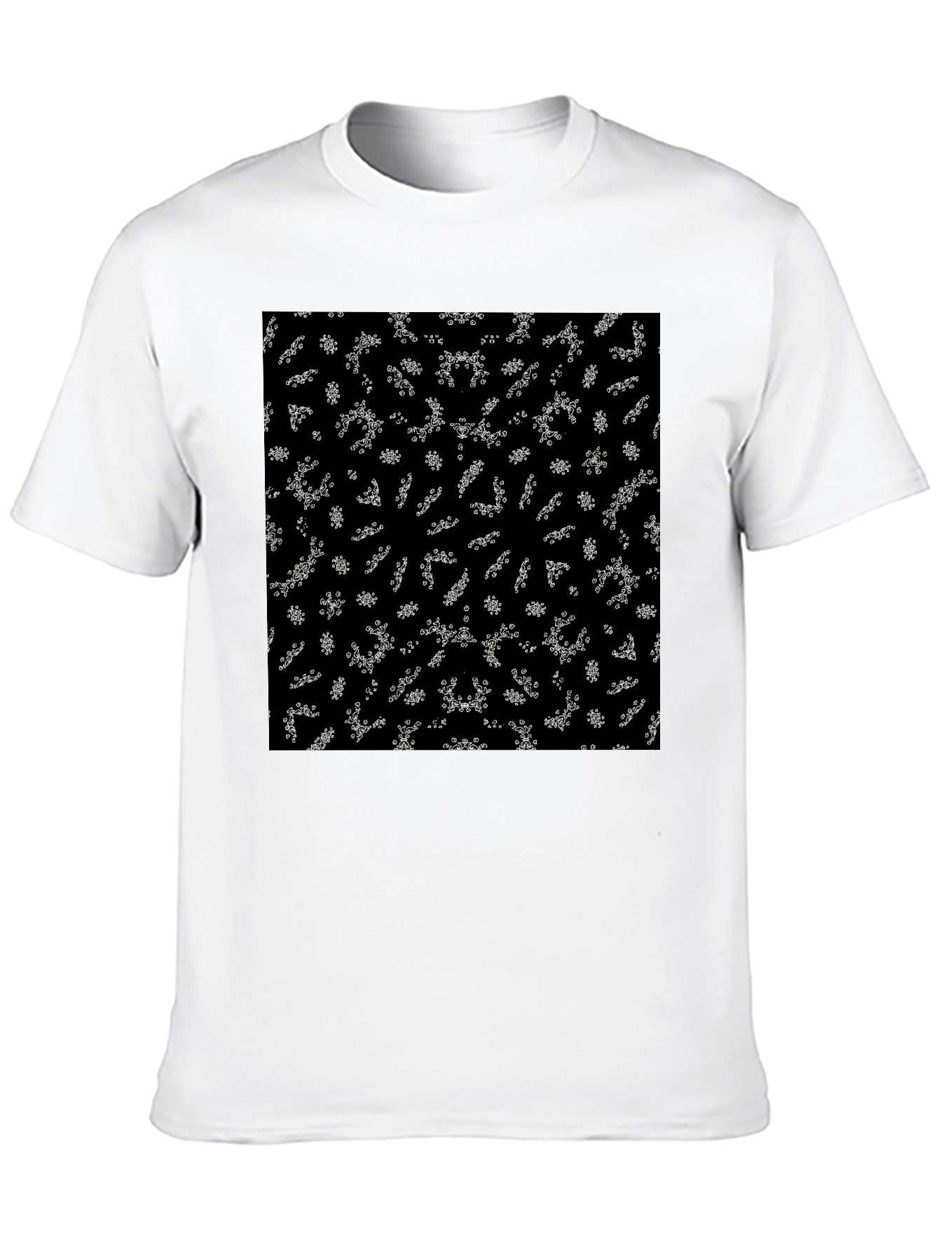 Abstract Pattern Black T-Shirt