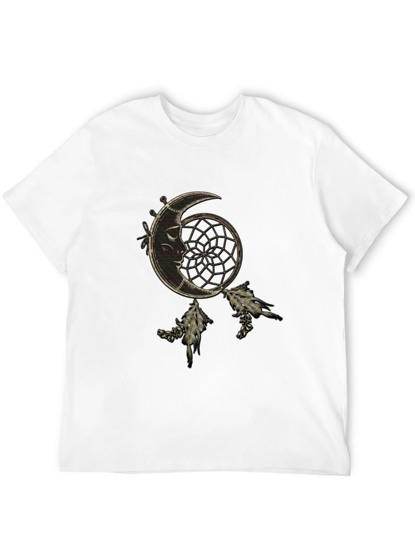 Dreamcatcher Moon Graphic Black T-Shirt