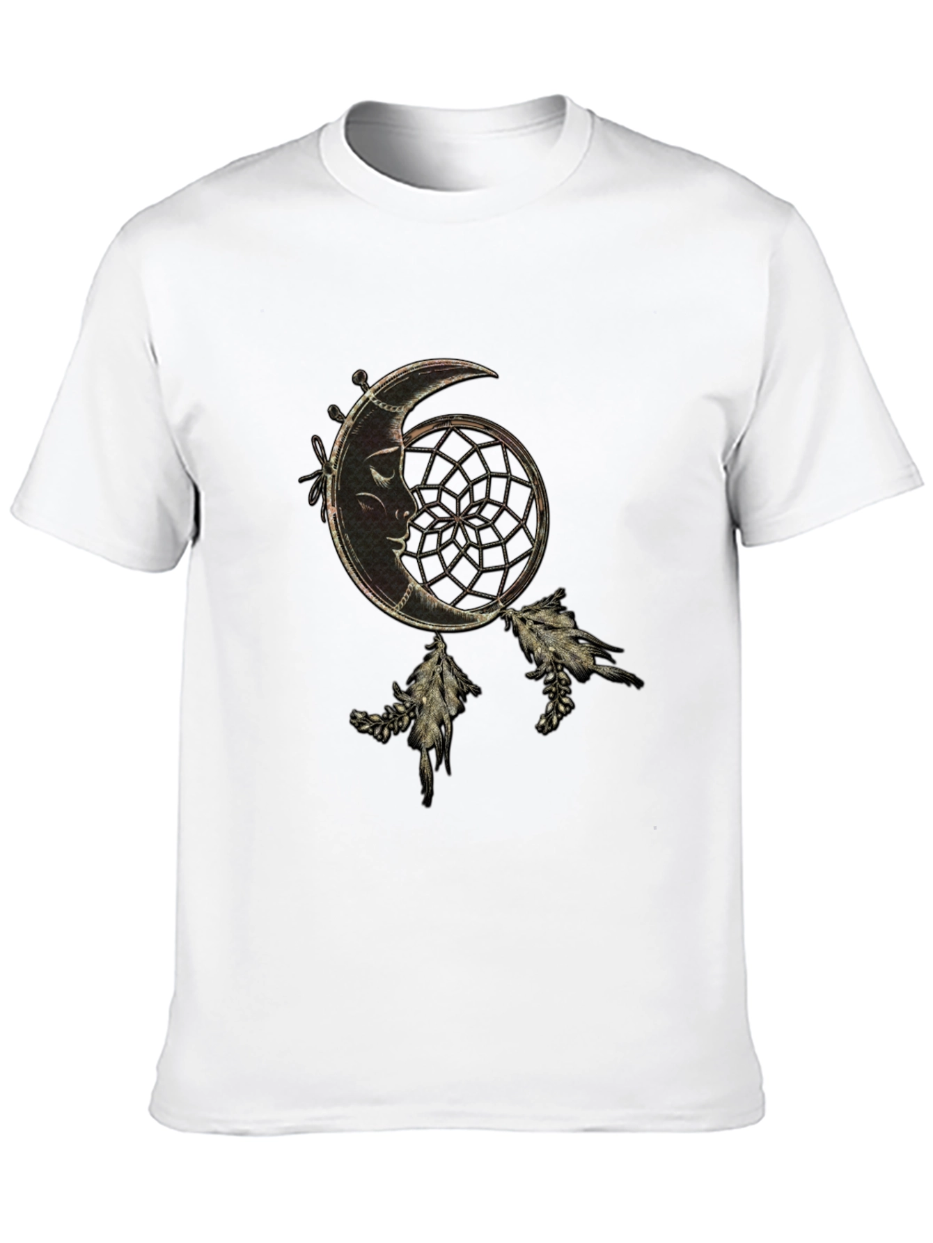 Dreamcatcher Moon Graphic Black T-Shirt