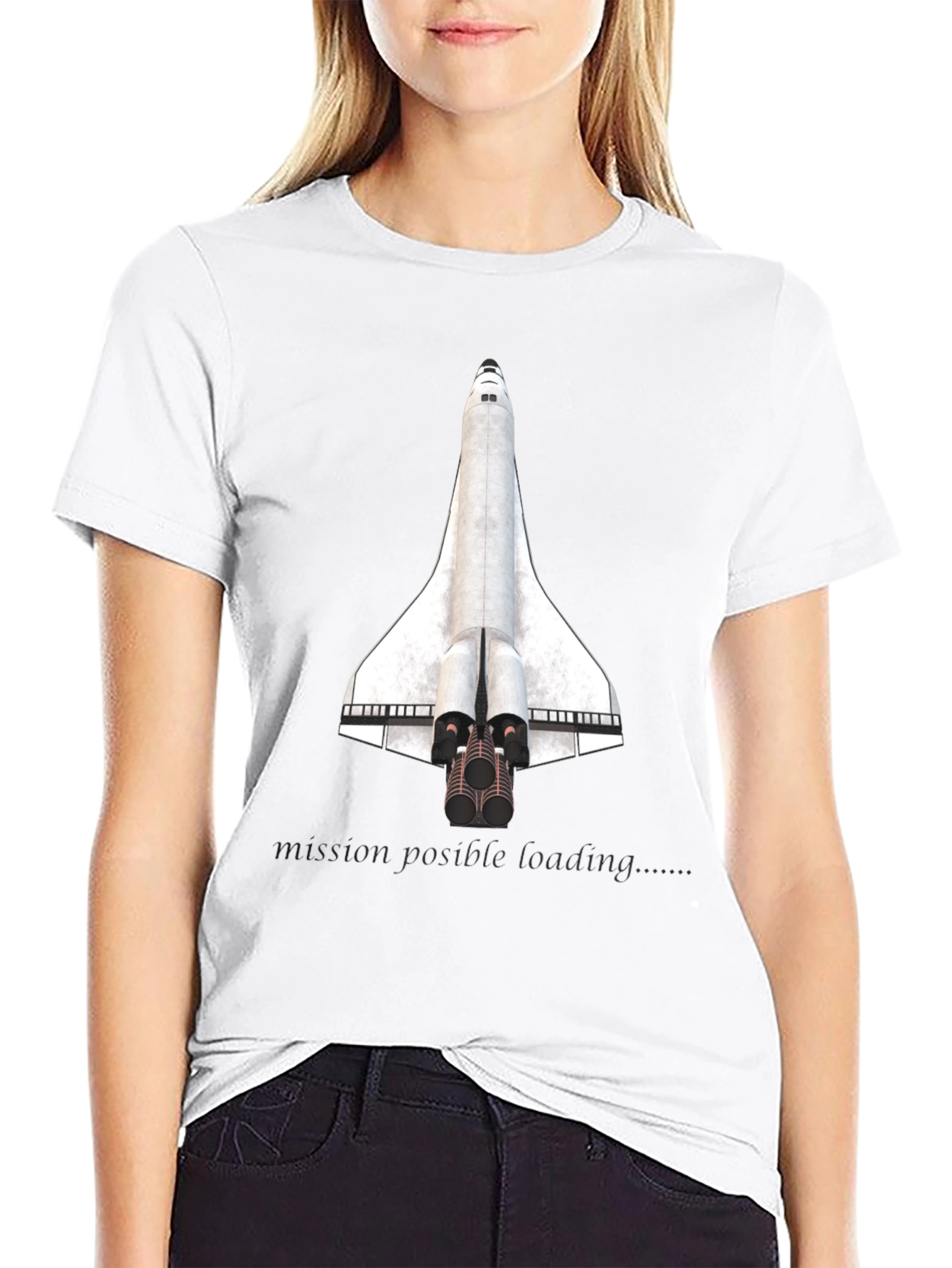 Mission Possible Space Shuttle Graphic T-Shirt