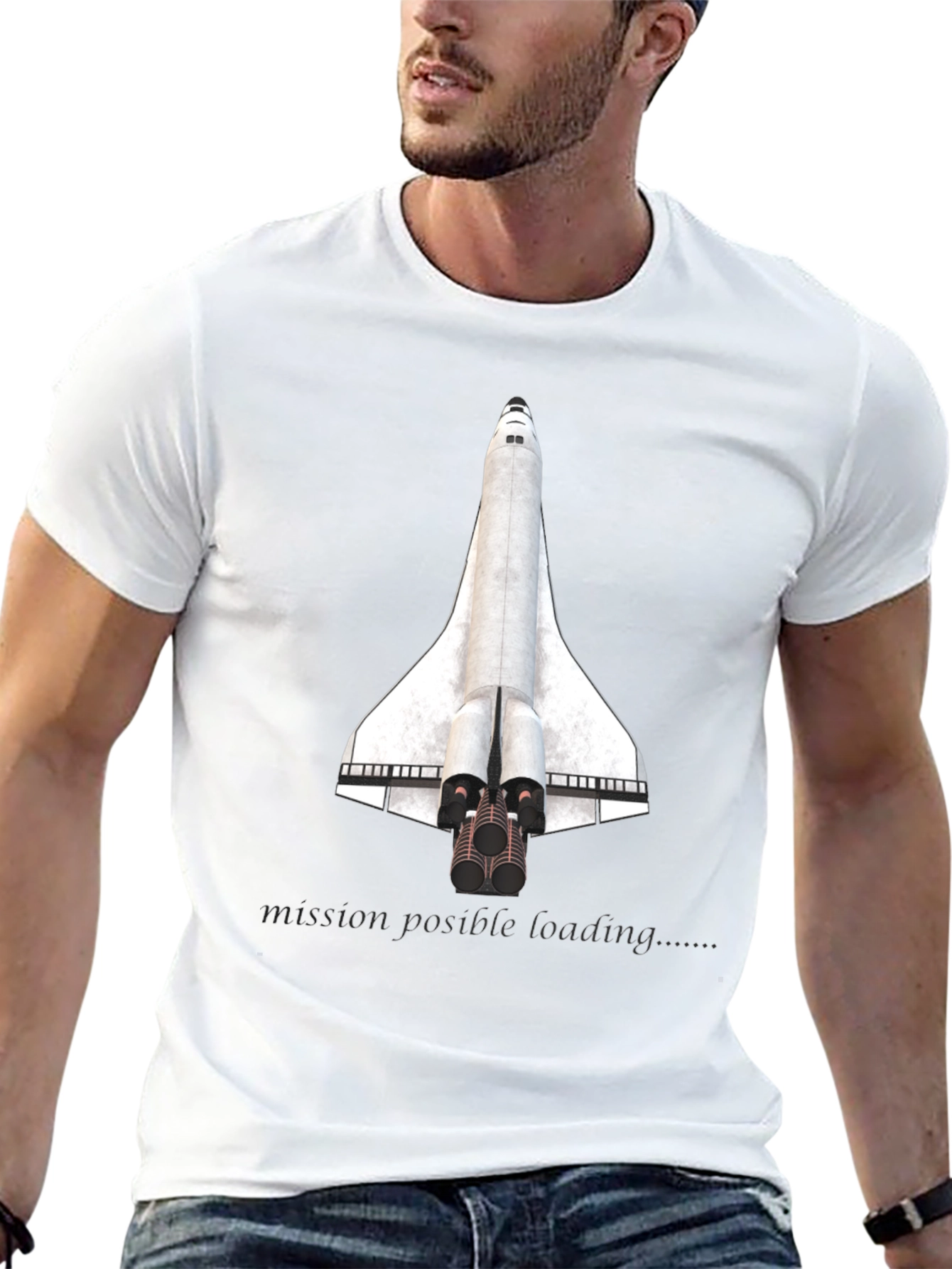 Mission Possible Space Shuttle Graphic T-Shirt